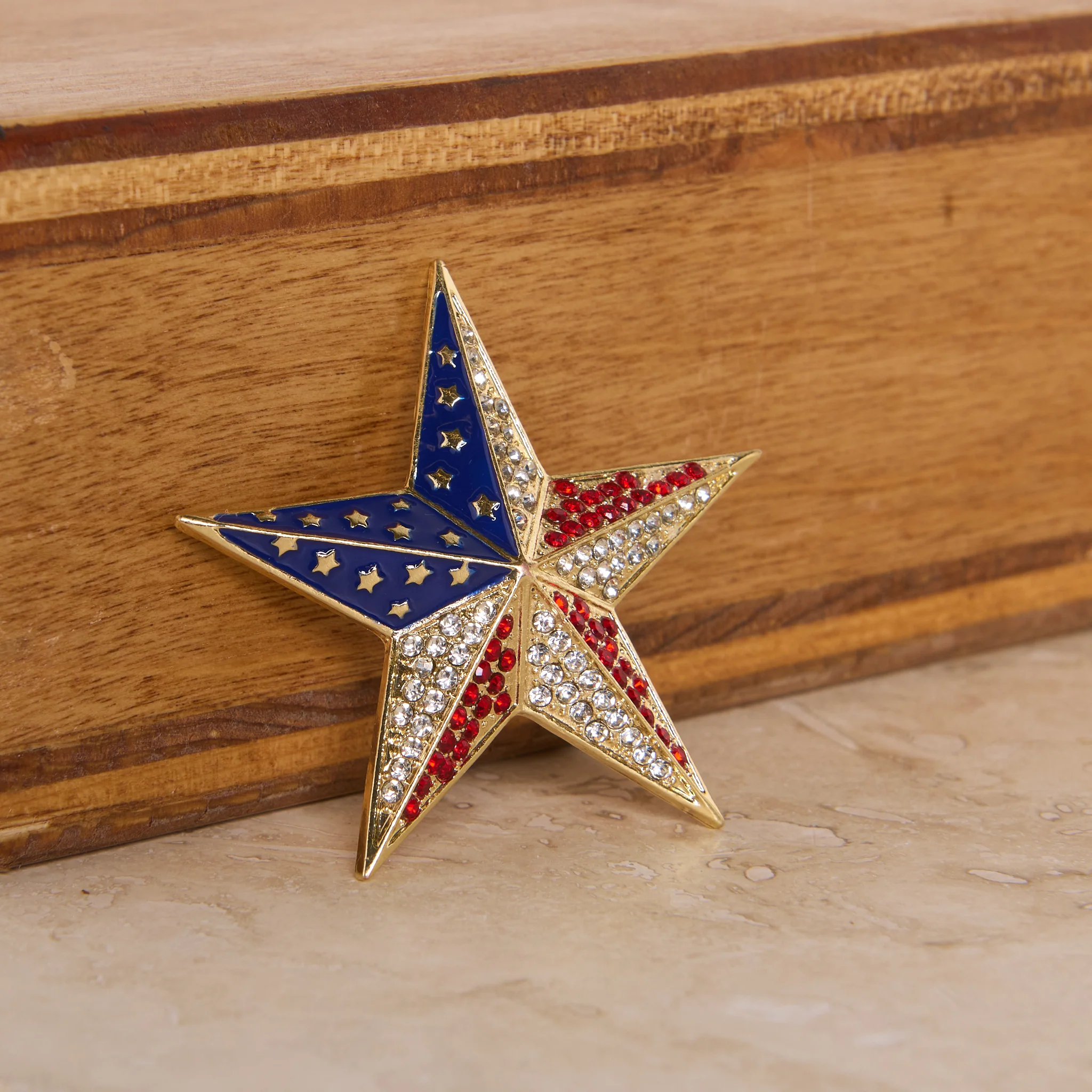 Americana Sparkle Star Pin