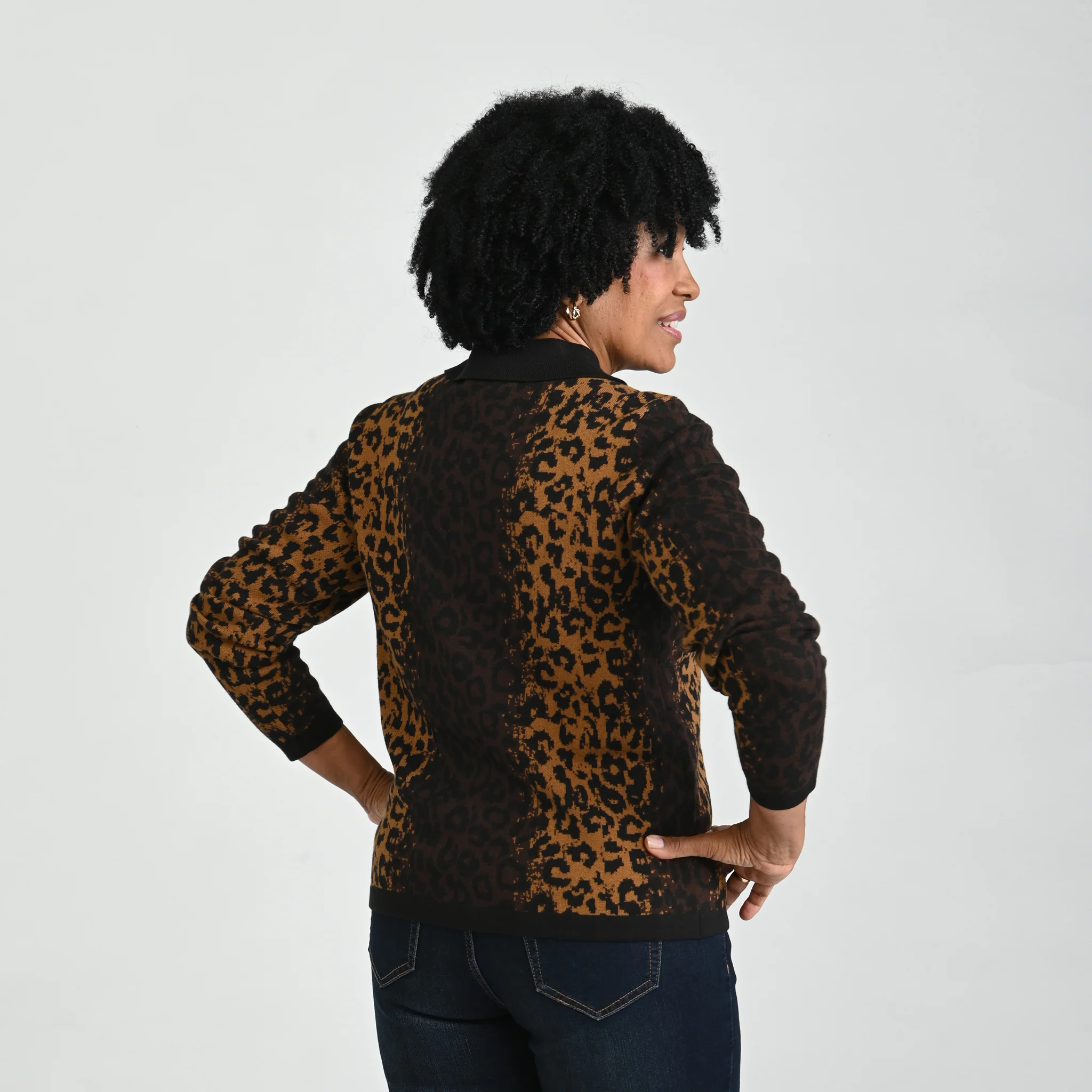 Animal Print Cardigan - Image 3