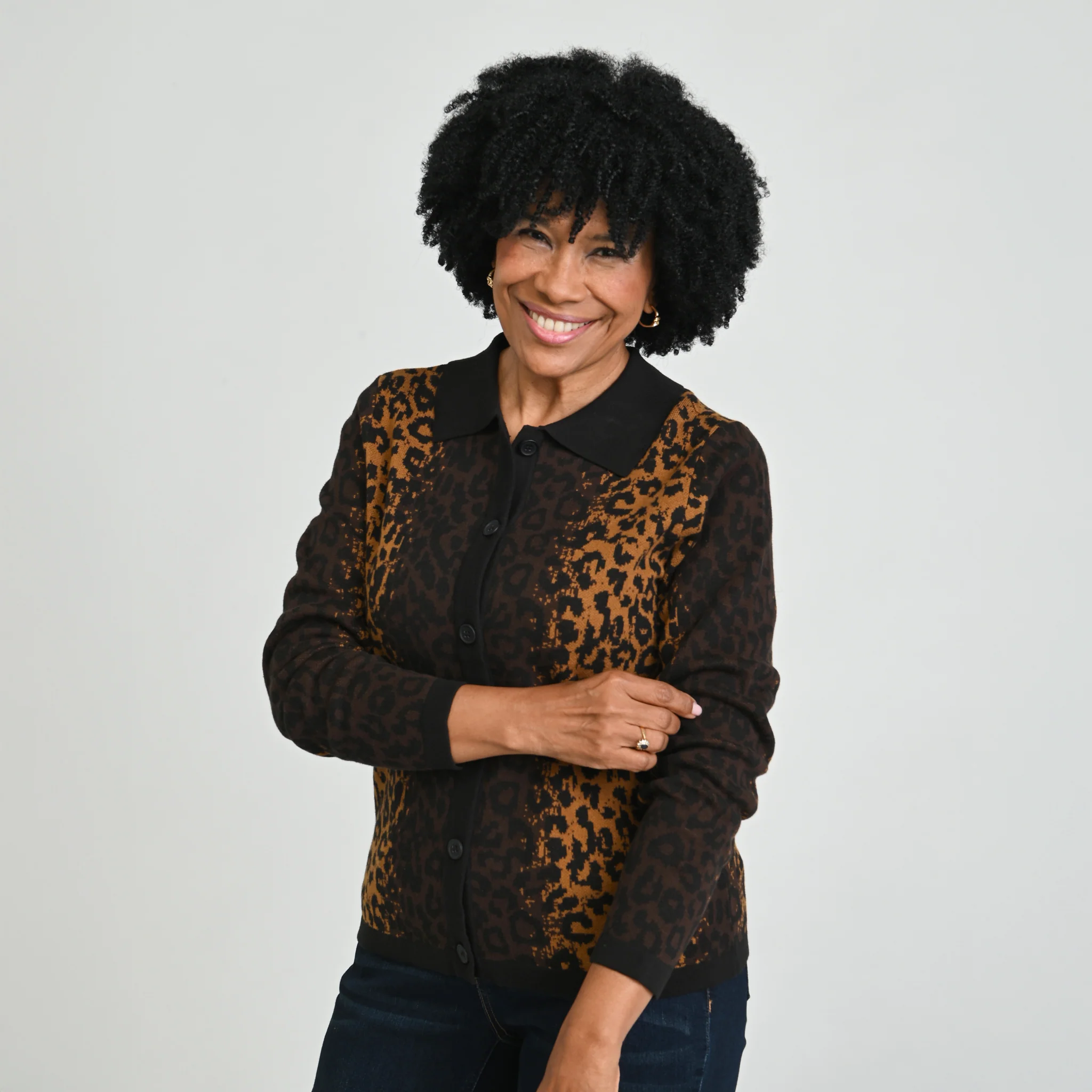 Animal Print Cardigan - Image 4