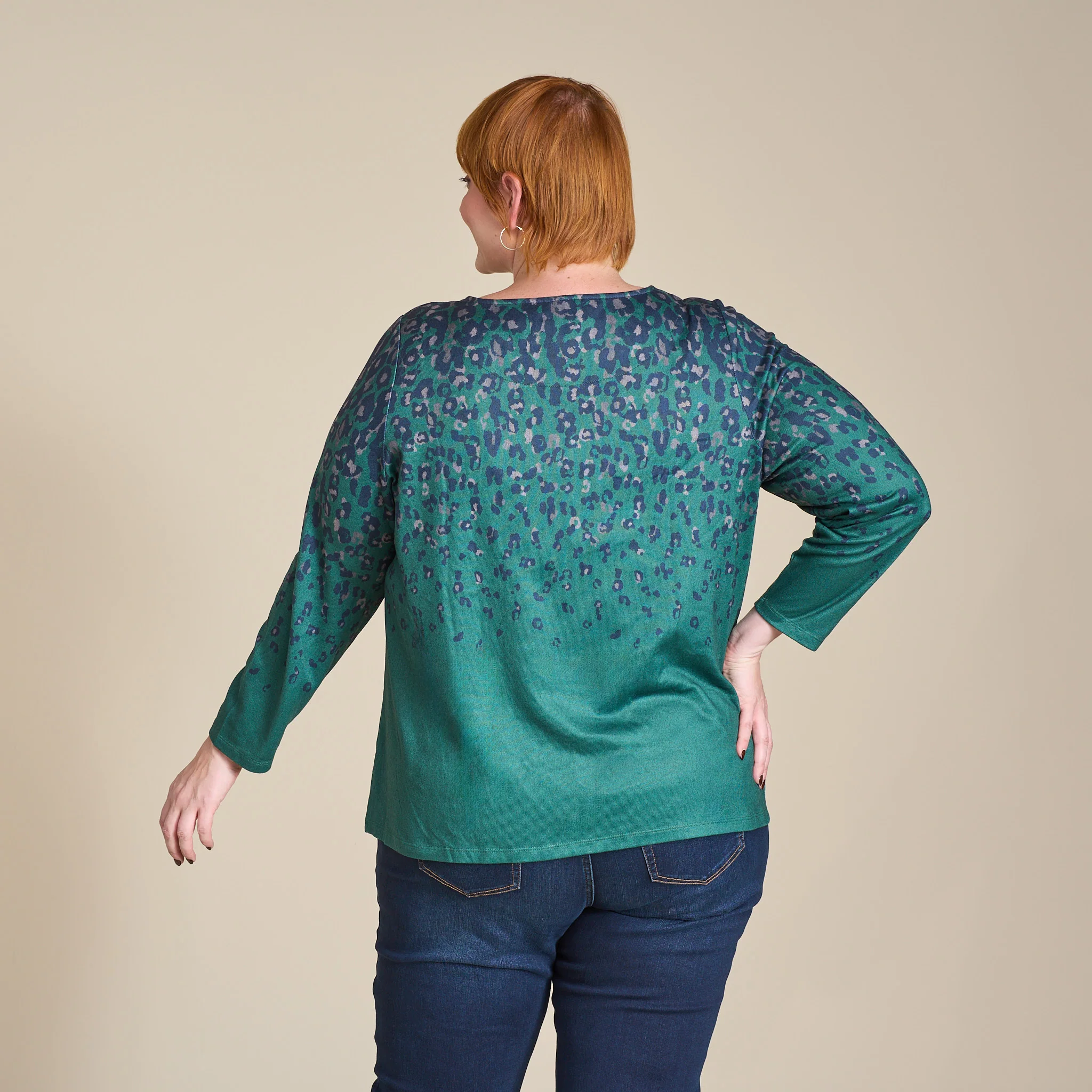 Abstract Animal Print Long Sleeve Tee - Image 10