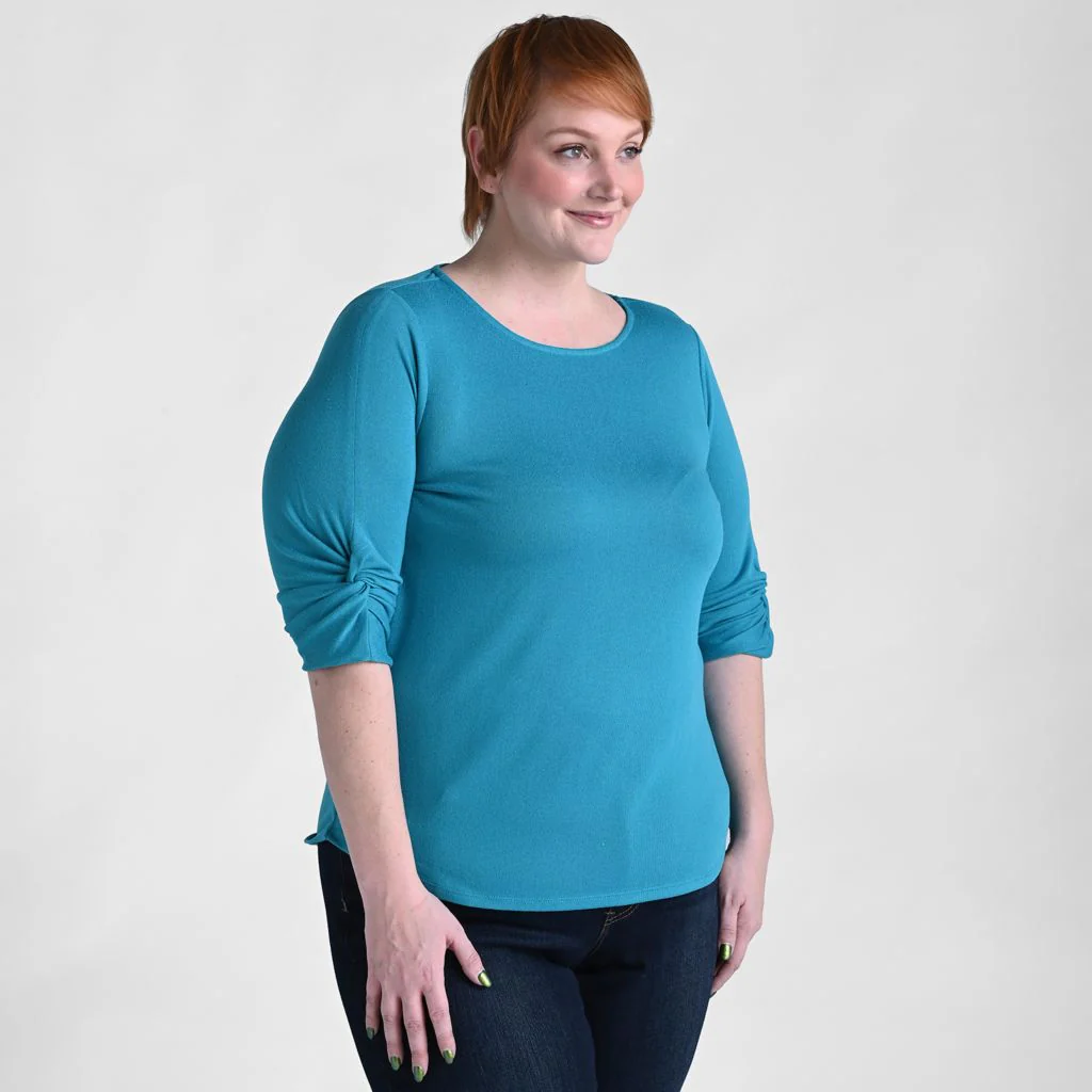 Ballet Neck Twisted Sleeve Tee - Image 8