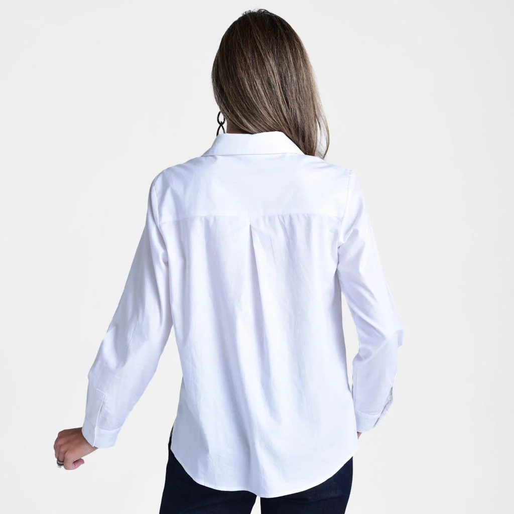 Button Front Boyfriend Shirt - Image 3