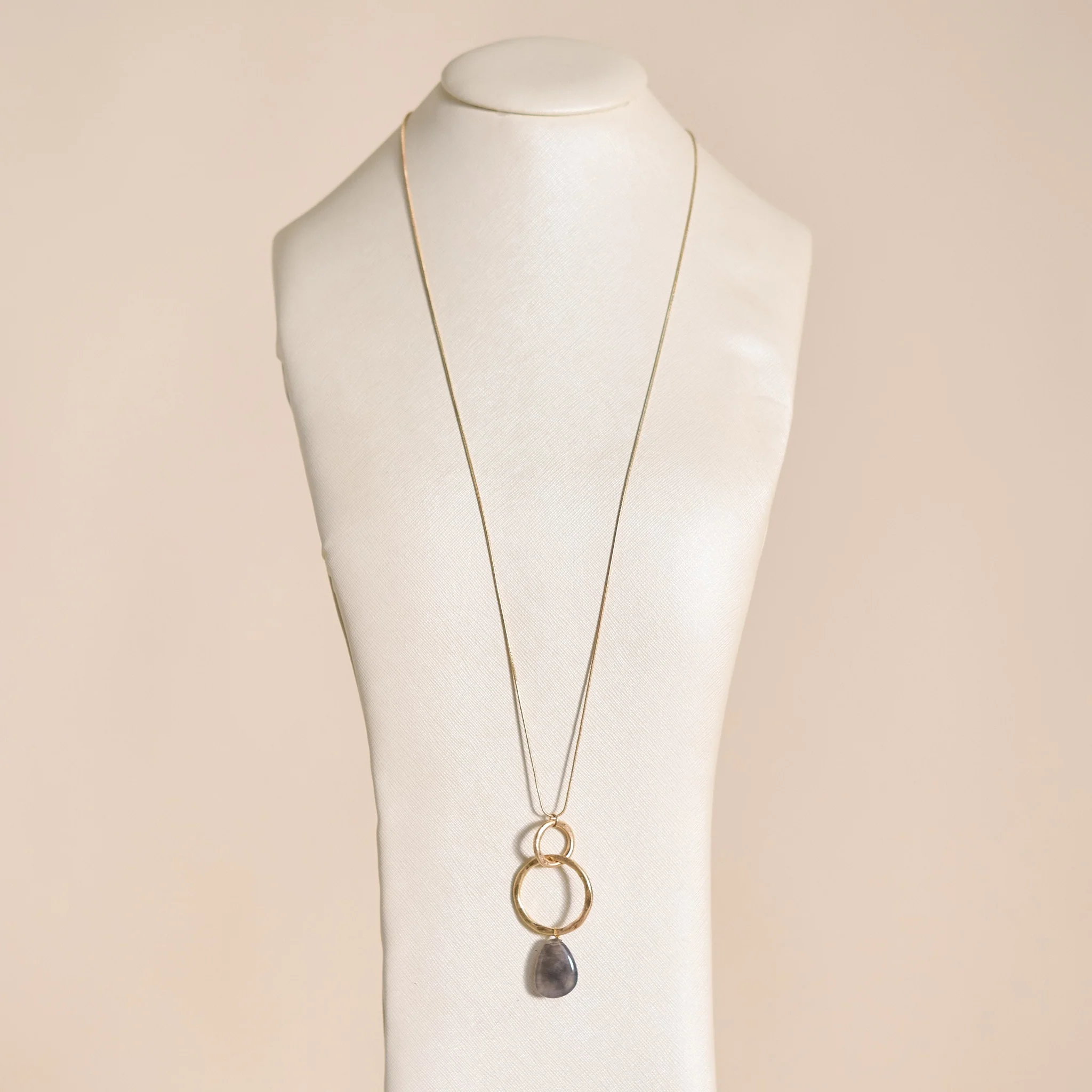 Circle Long Pendant Necklace