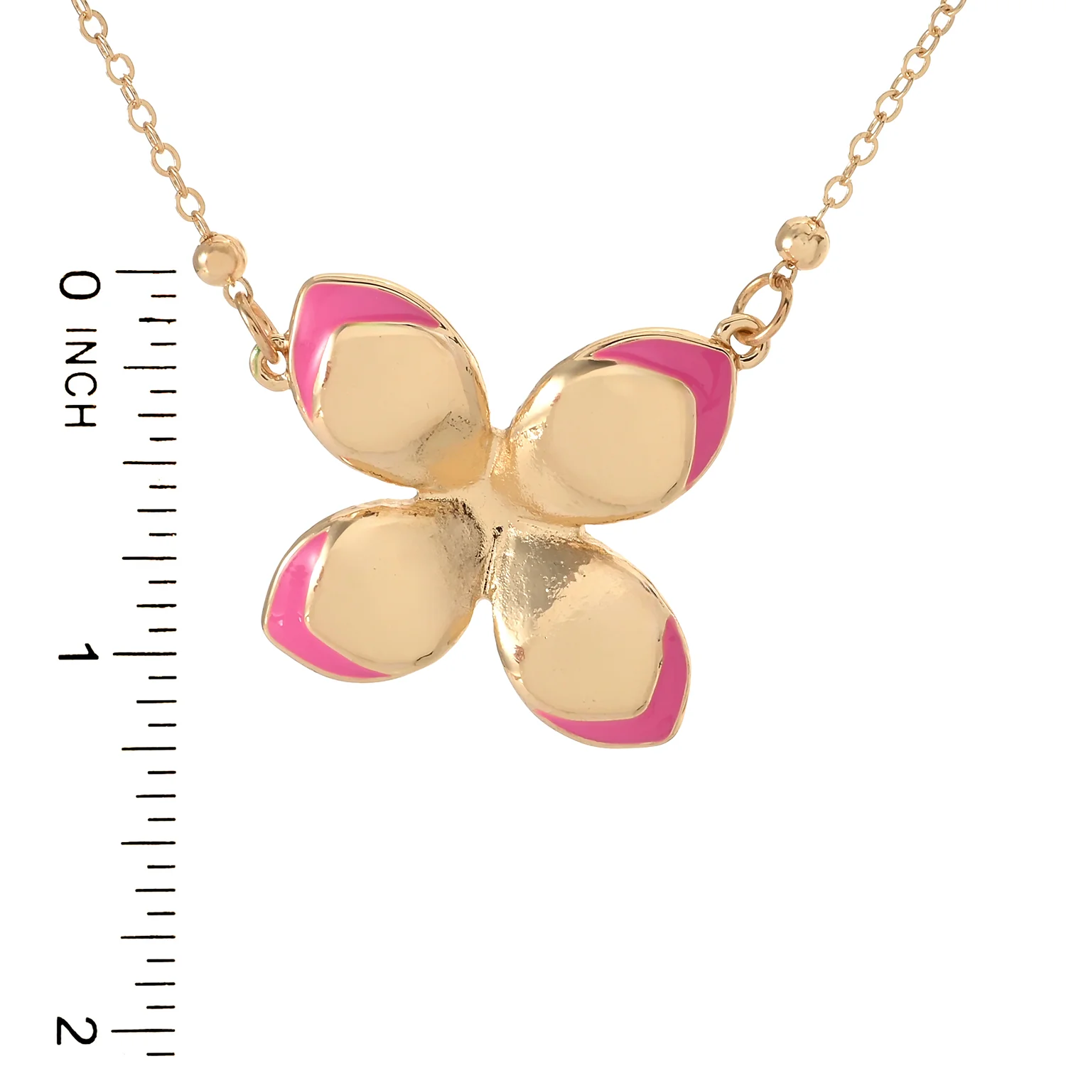 Dotted Chain Color Trim Necklace - Image 3