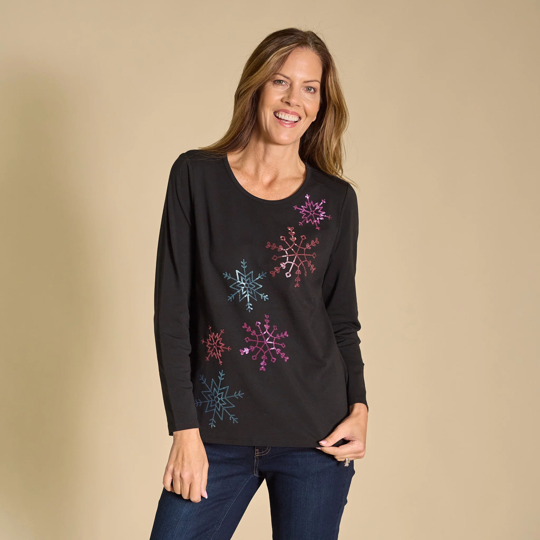 Embellished Snowflake Tee