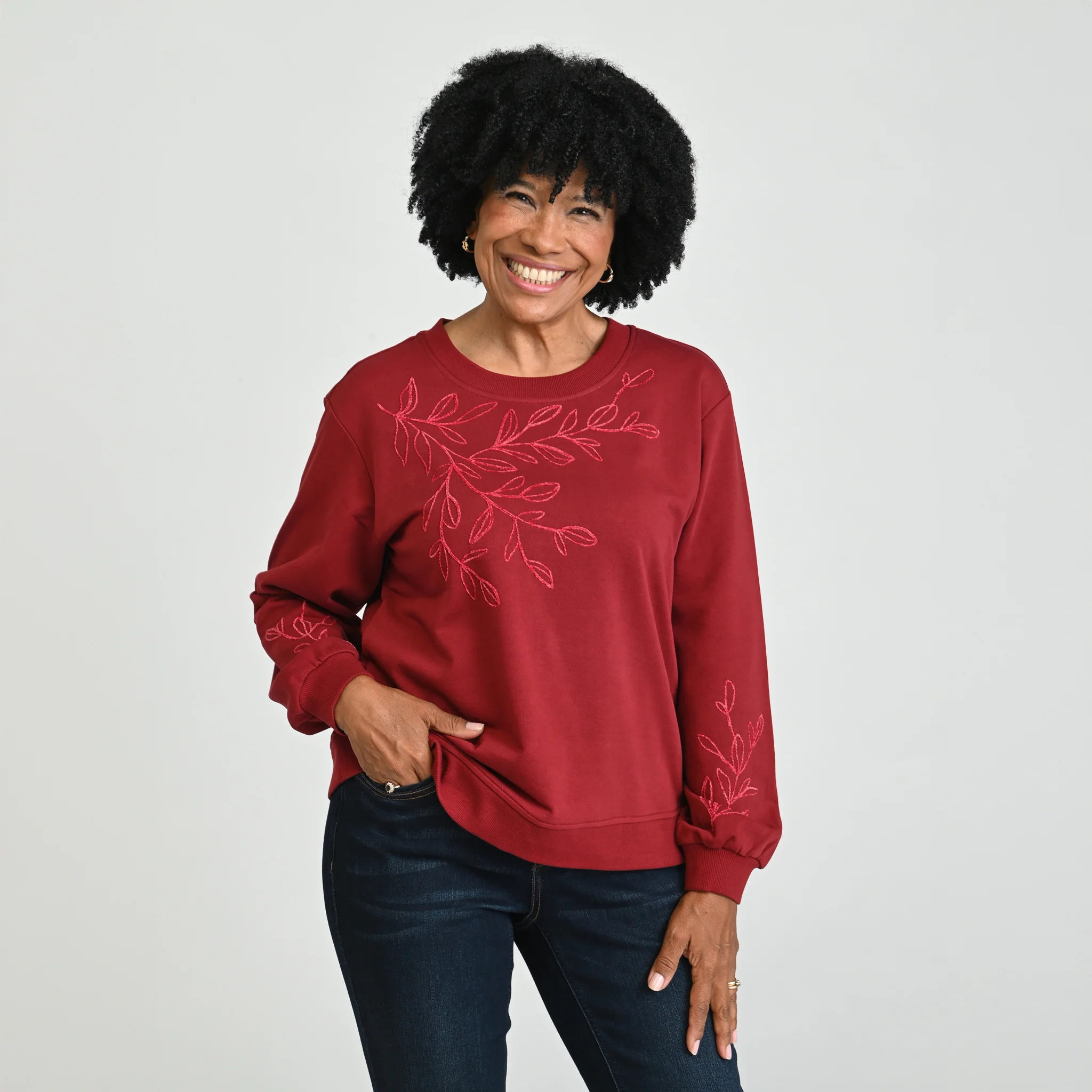 Embroidered French Terry Sweatshirt
