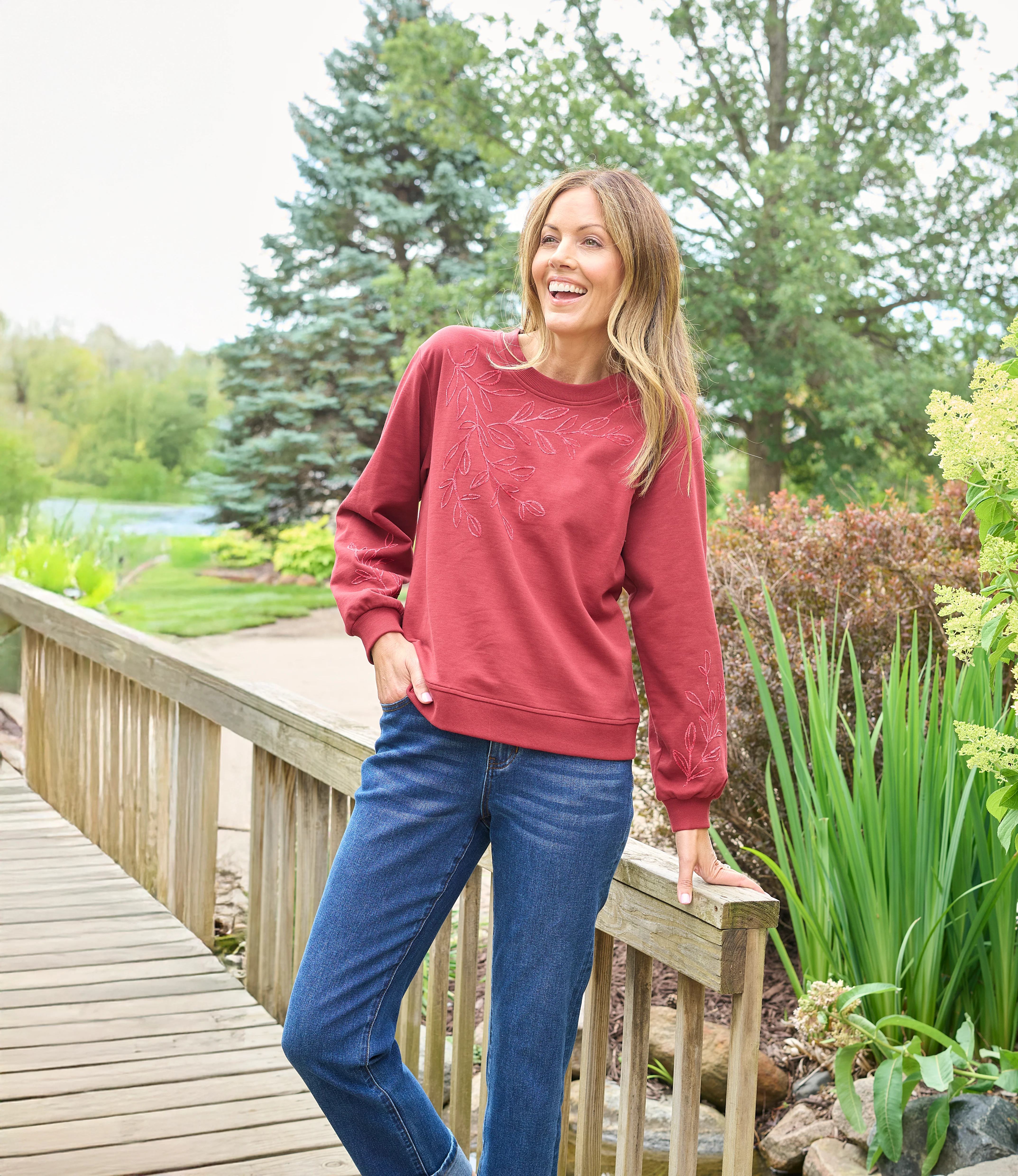 Embroidered French Terry Sweatshirt - Image 2