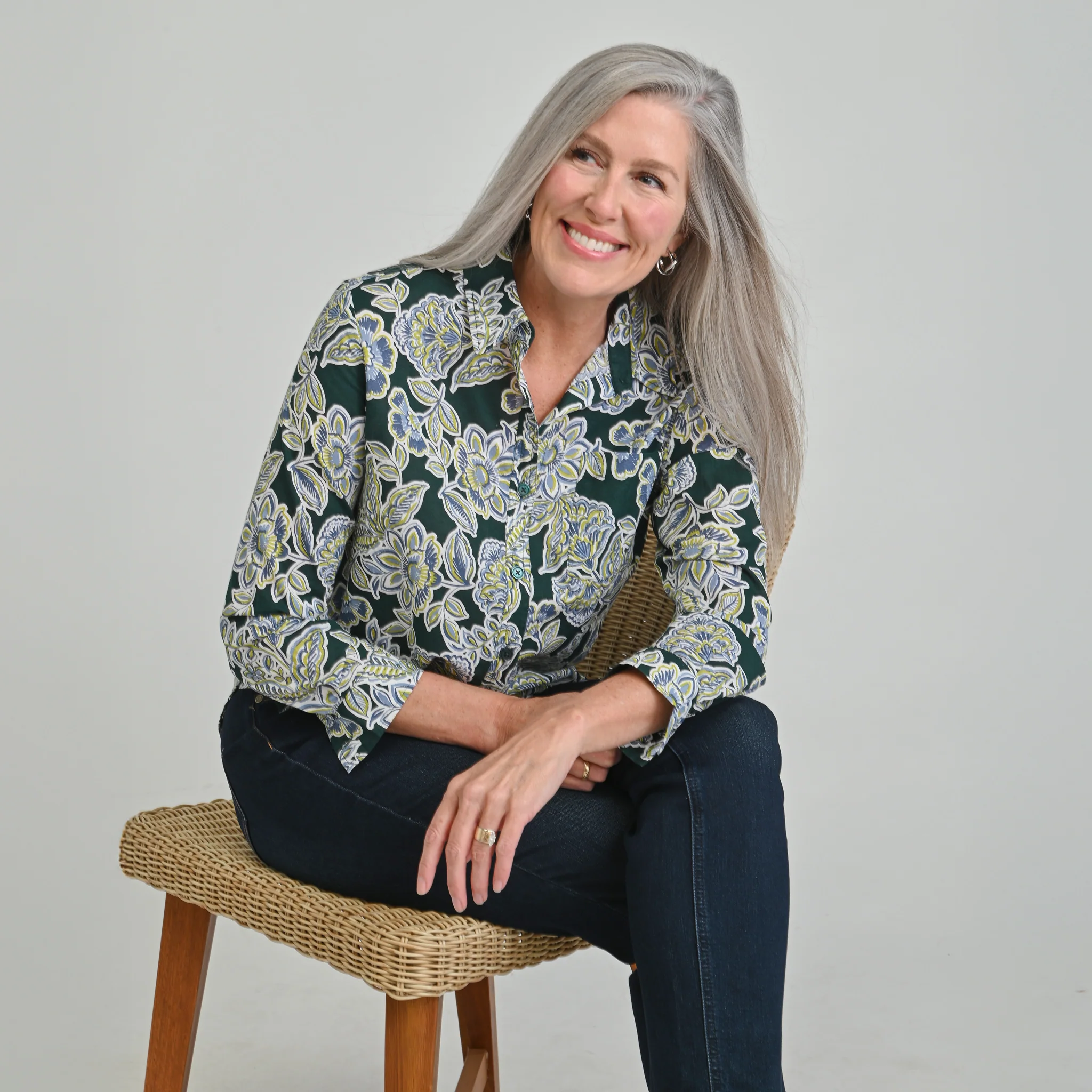 Floral Button Down Shirt - Image 3
