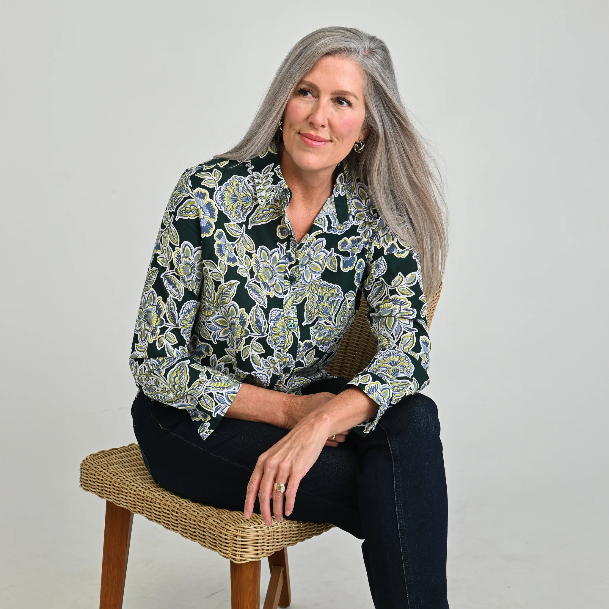 Floral Button Down Shirt - Image 8