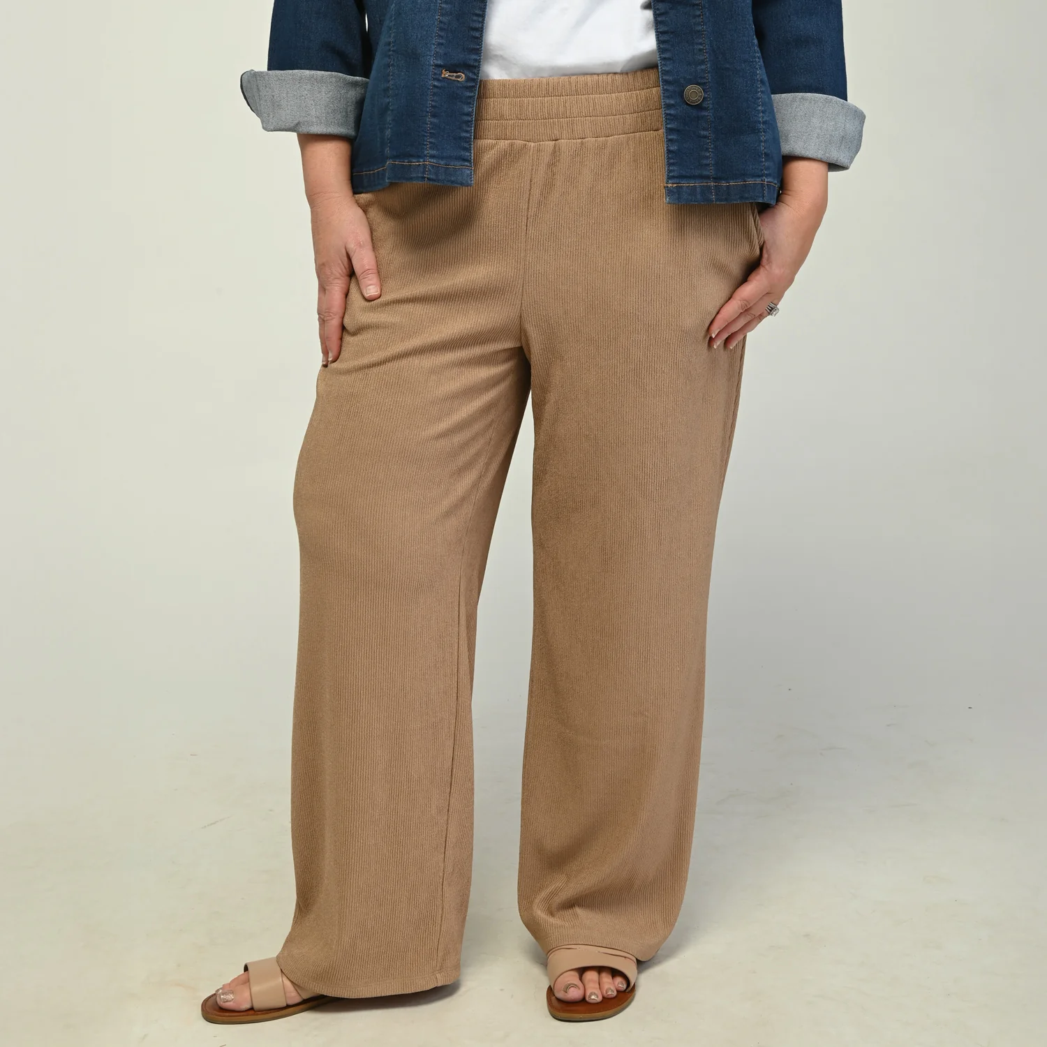 Flowy Pull On Ribbed Knit Pant - Image 7