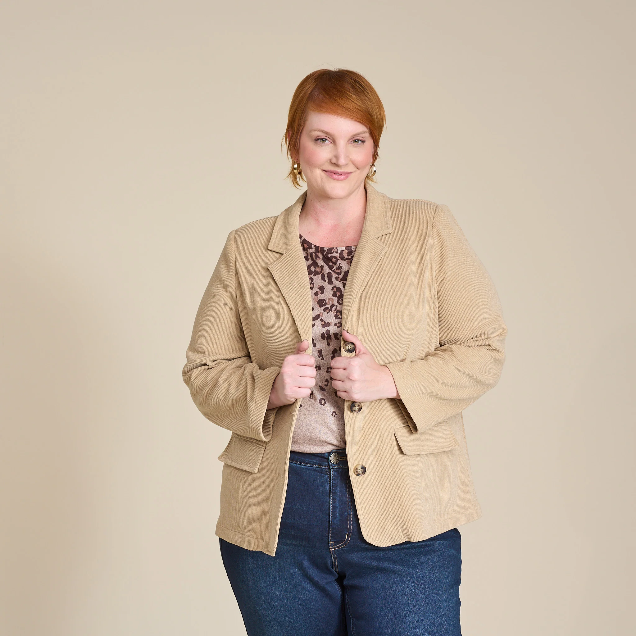 Knit Corduroy Blazer - Image 7