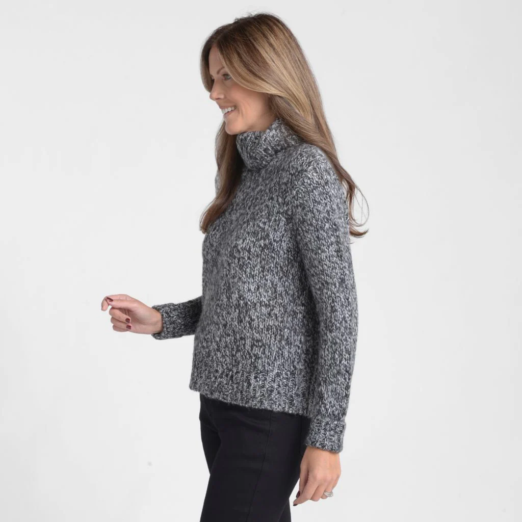 Marled Yarn Turtleneck Sweater - Image 4