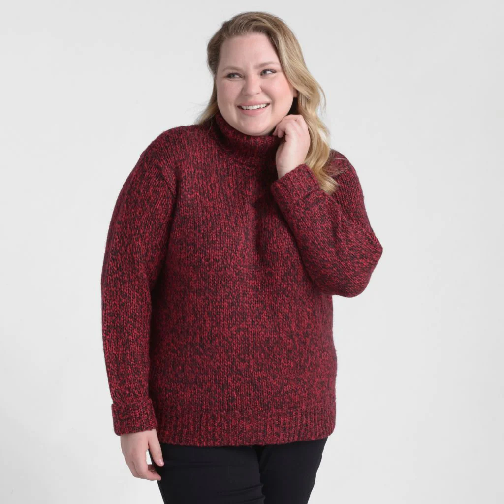 Marled Yarn Turtleneck Sweater - Image 5