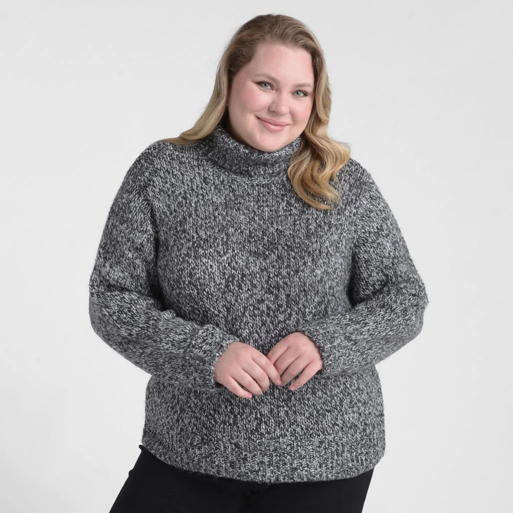 Marled Yarn Turtleneck Sweater - Image 6