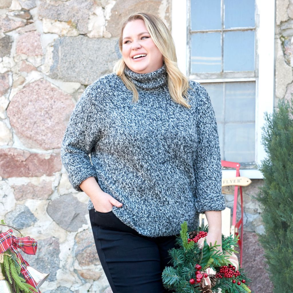 Marled Yarn Turtleneck Sweater - Image 9