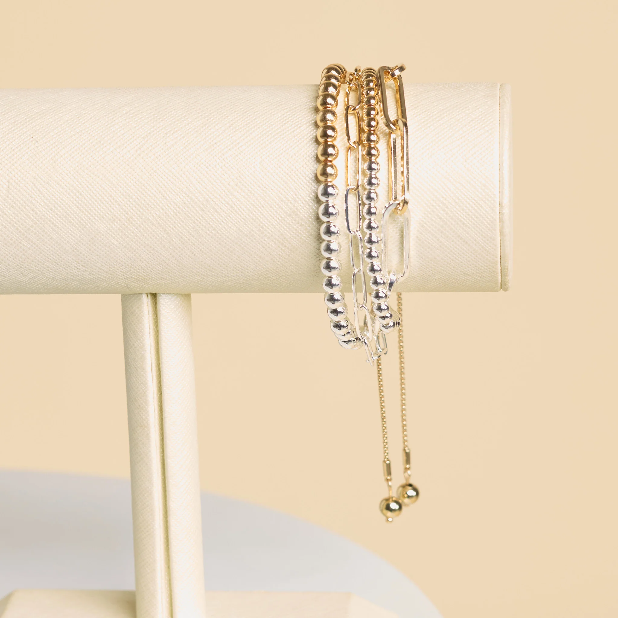 Mixed Metal Chain Bolo Bracelet