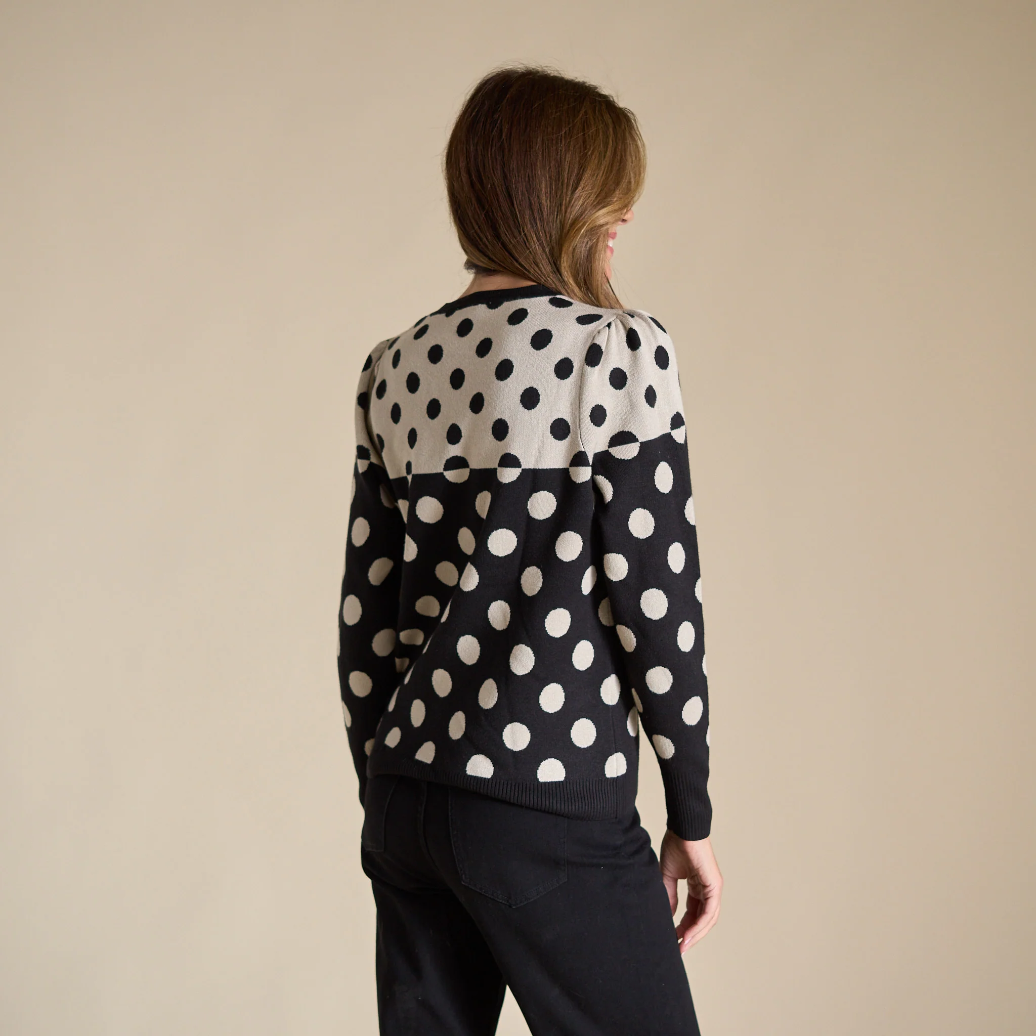 Mixed Polka Dot Sweater - Image 3