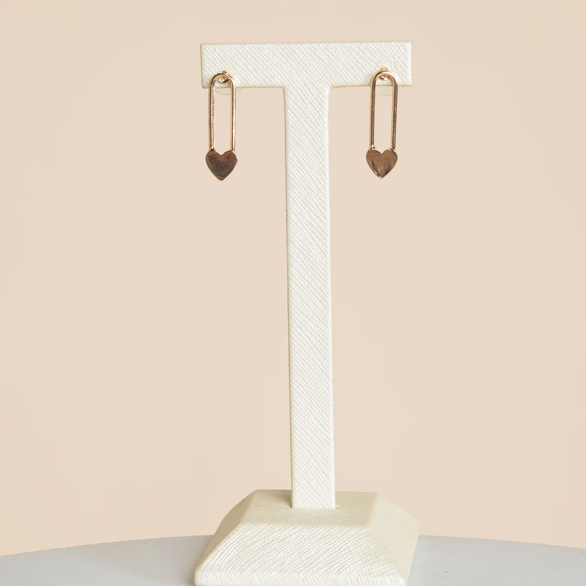 Paperclip Heart Stud Earrings