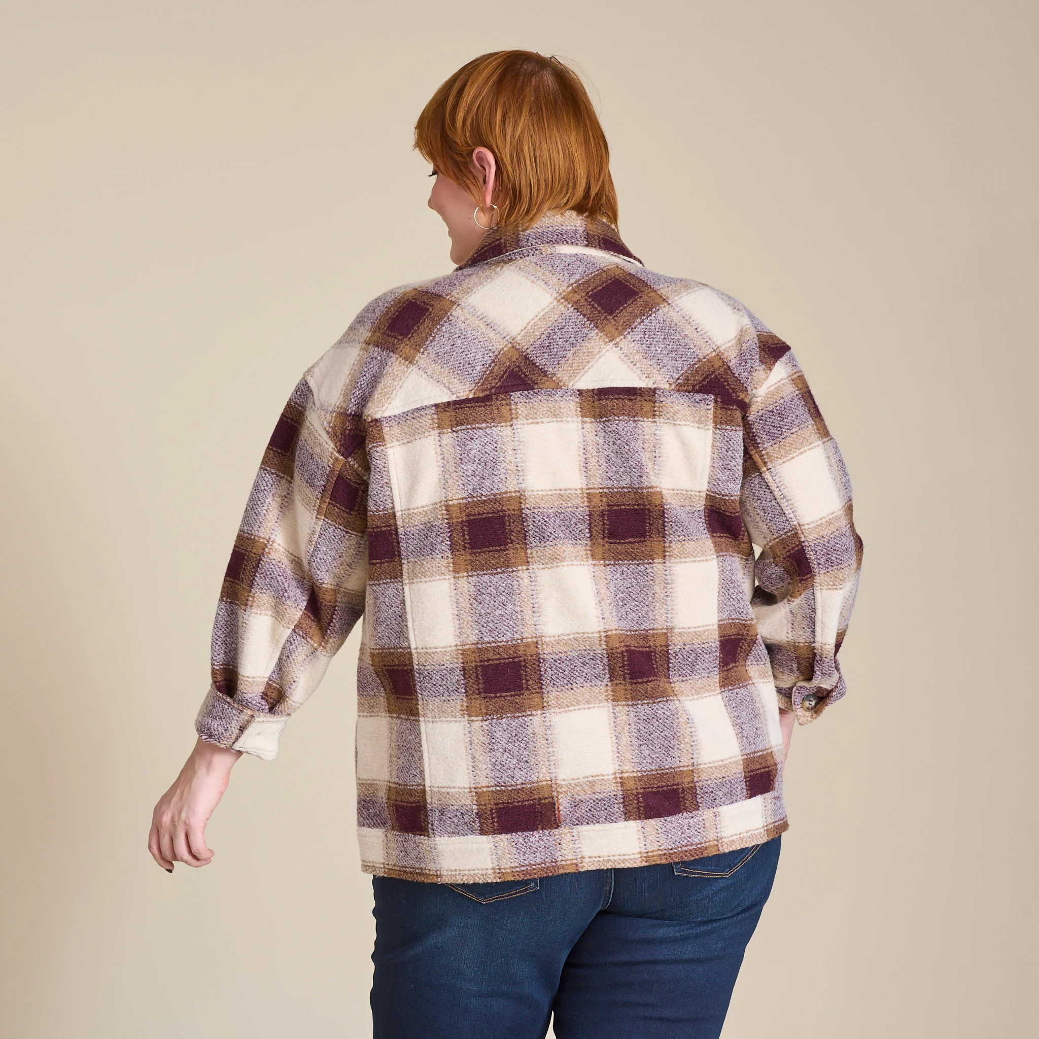 Plaid Button Front Shacket - Image 12
