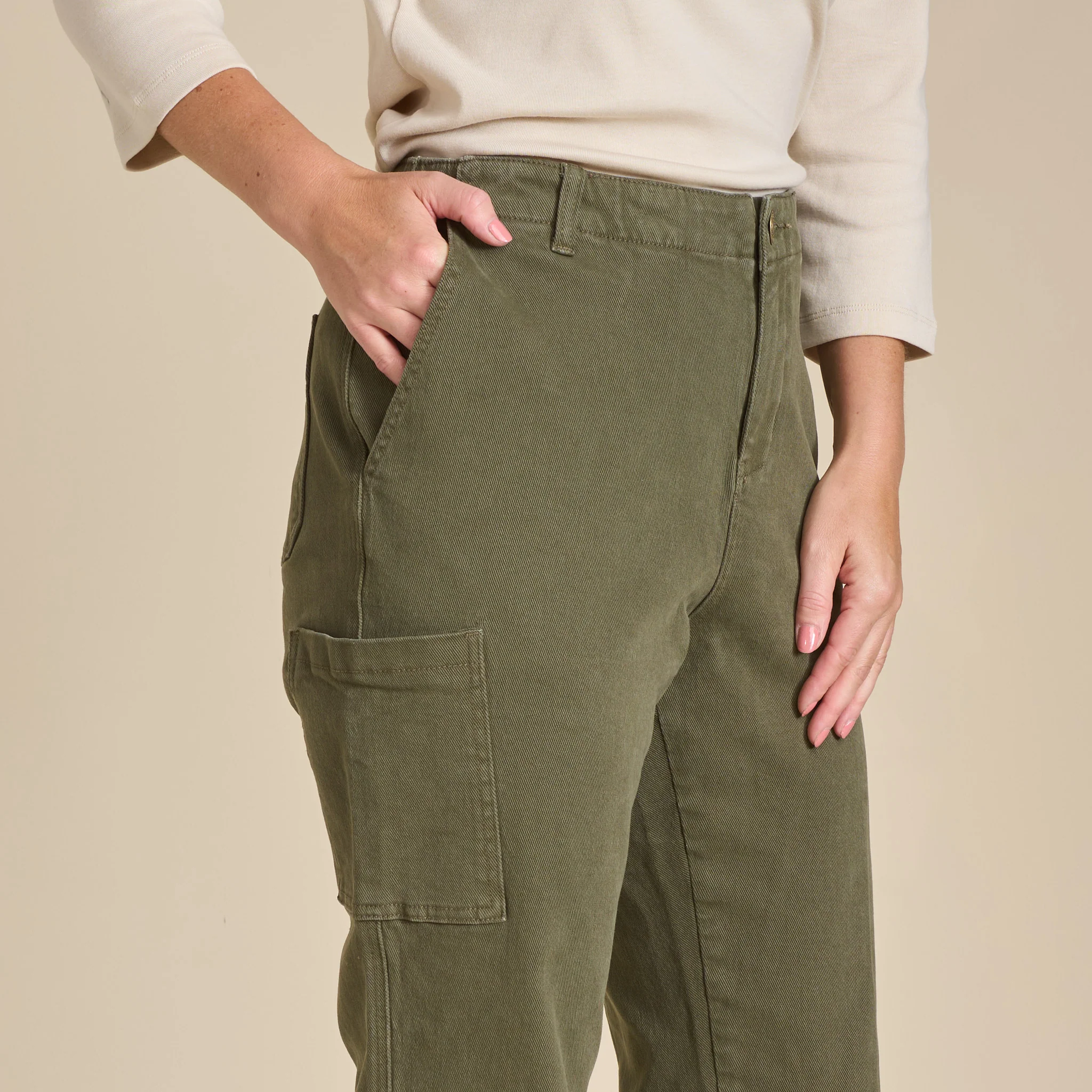 Relaxed Fit Straight Leg Canvas Cargo - Image 4