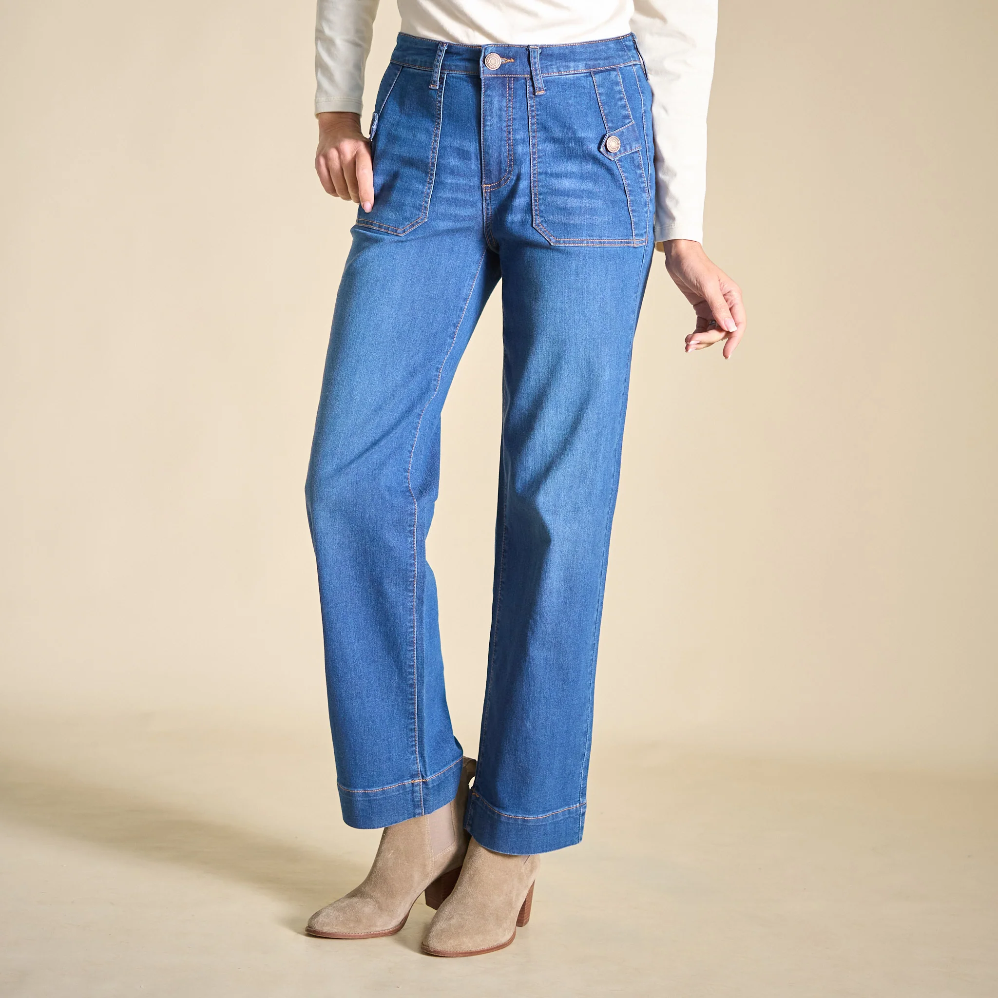 Relaxed Fit Straight Leg Denim