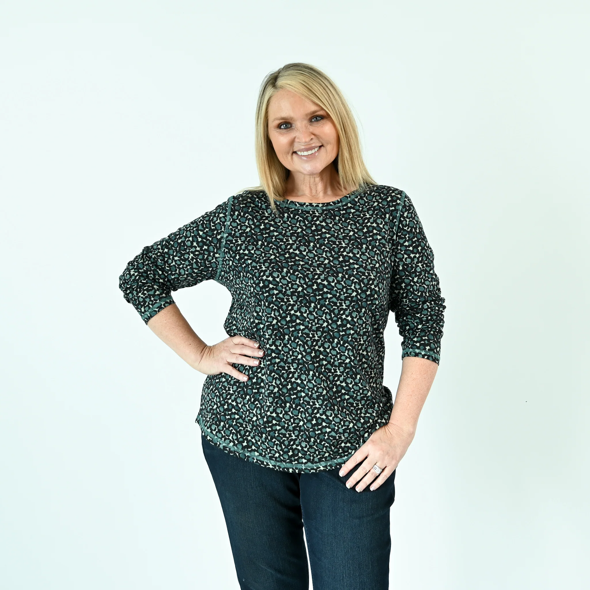 Relaxed Restyled Animal Print Long Sleeve Tee - Image 10