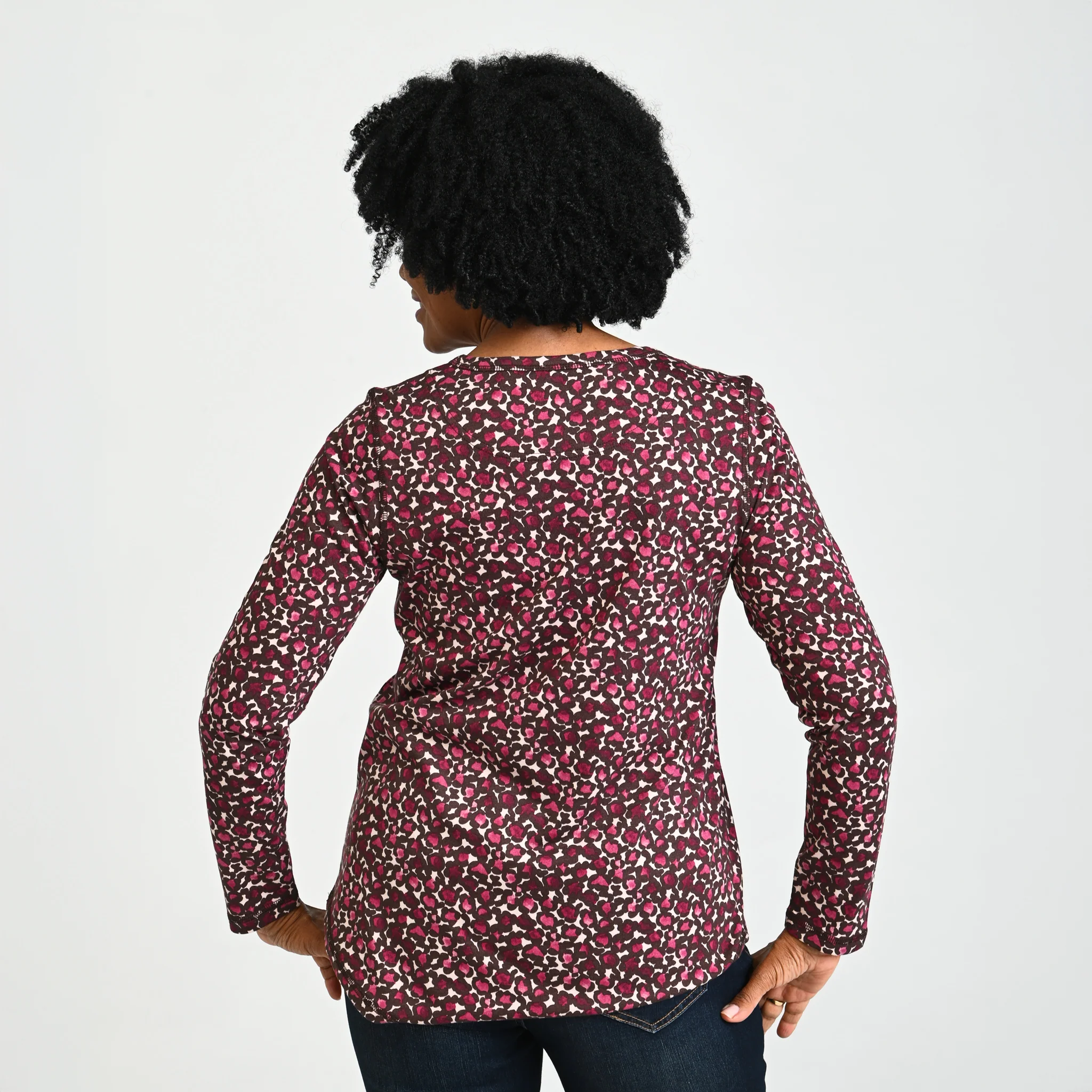 Relaxed Restyled Animal Print Long Sleeve Tee - Image 5