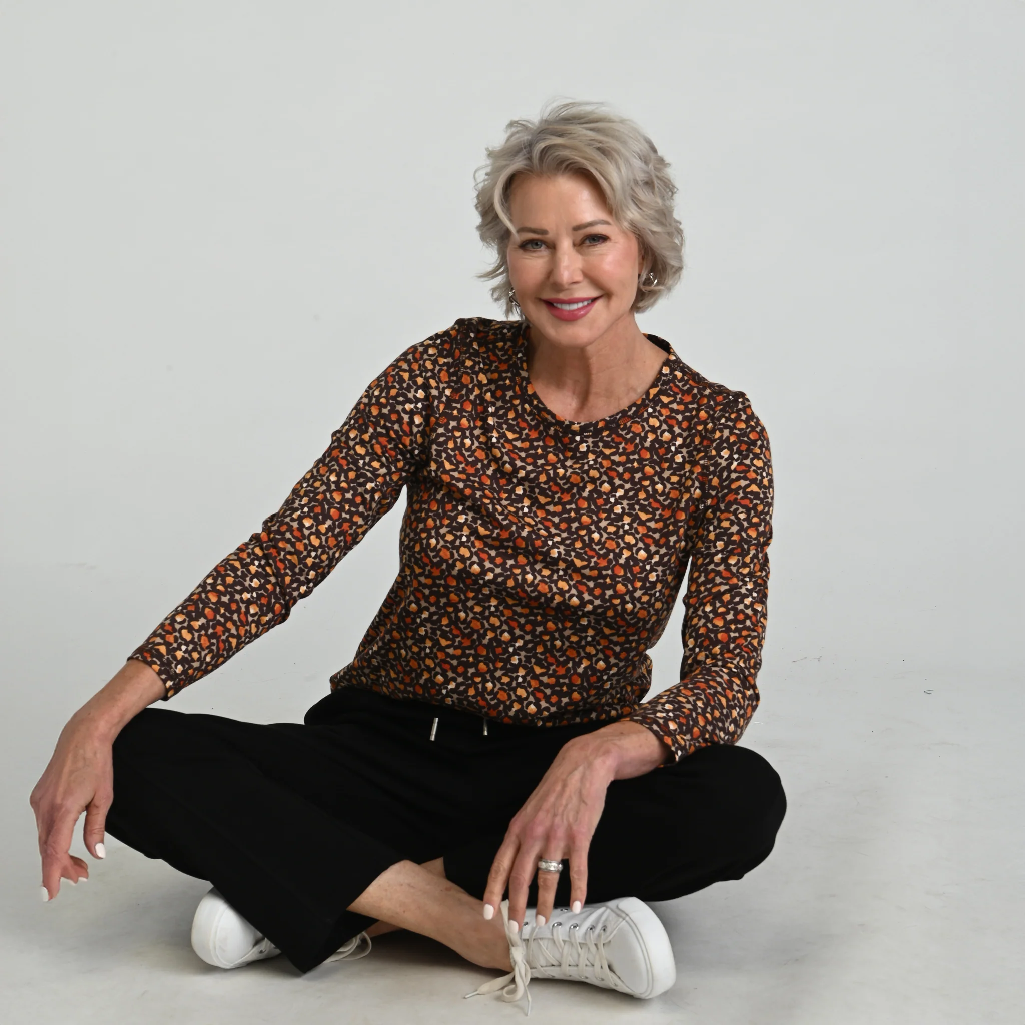 Relaxed Restyled Animal Print Long Sleeve Tee - Image 6