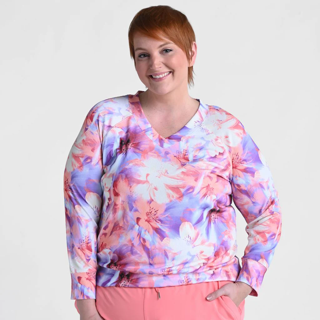 Relaxed Restyled Floral Print Raglan Sleeve Tee - Image 5