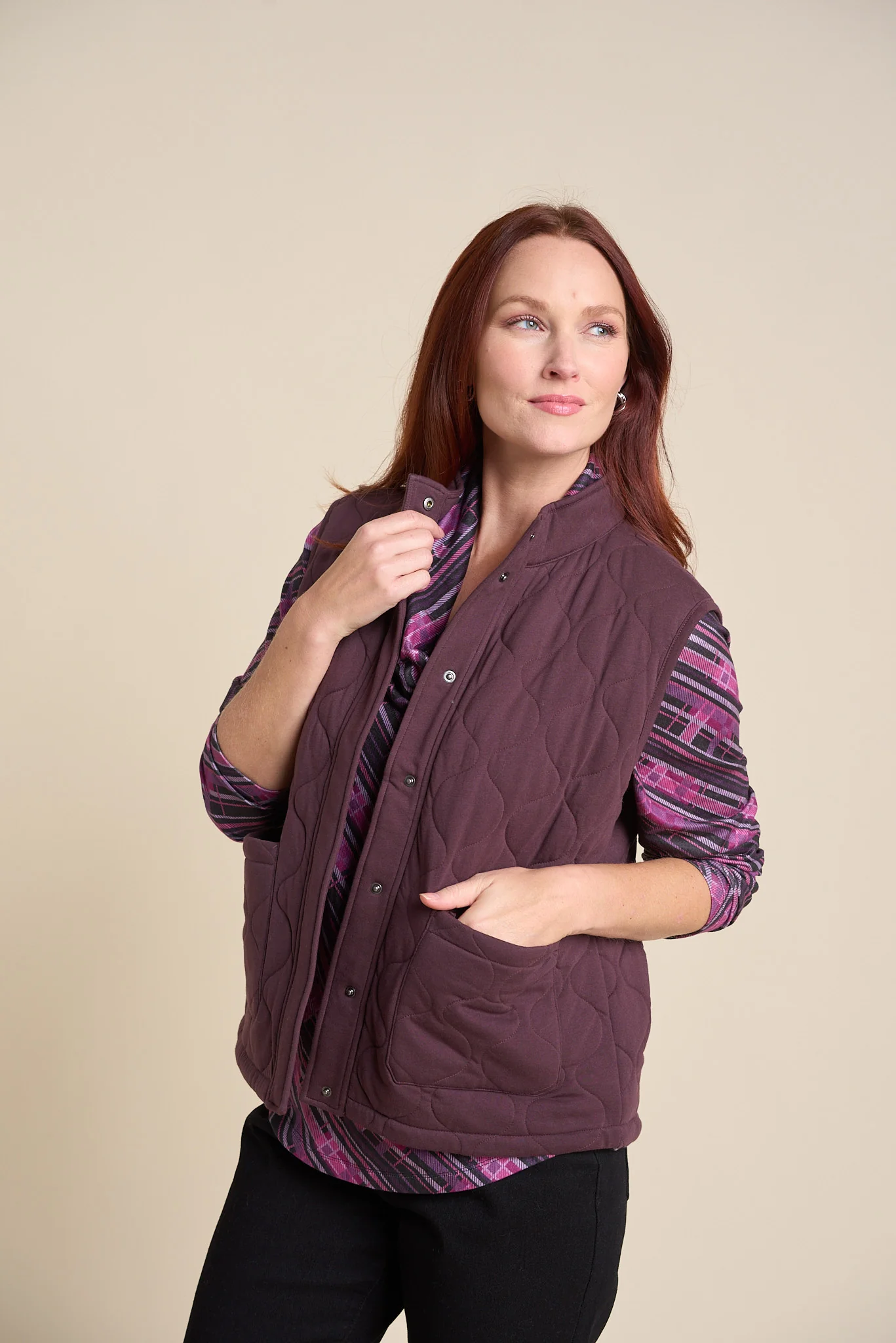 Relaxed Restyled Quilted Knit Vest - Image 4
