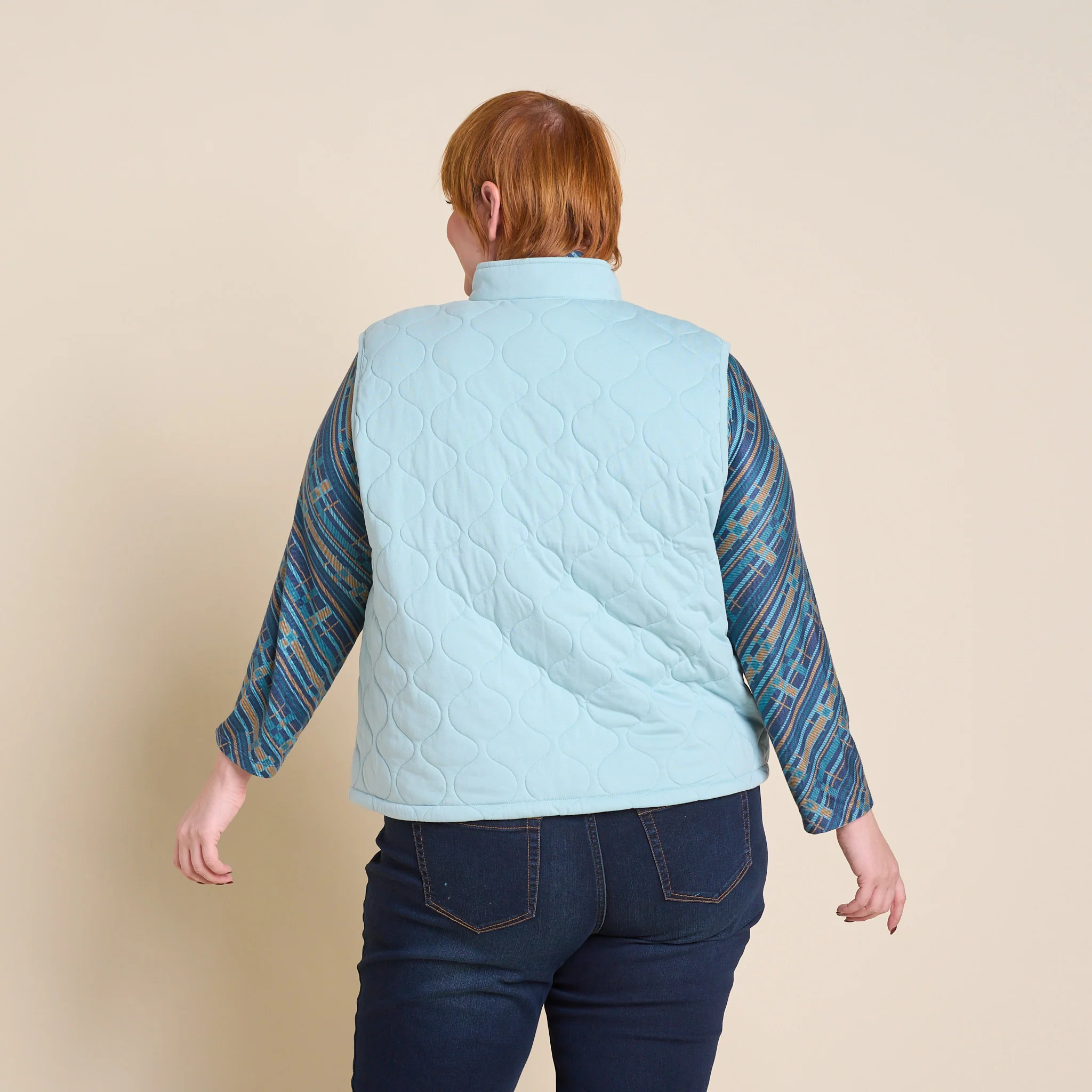 Relaxed Restyled Quilted Knit Vest - Image 7