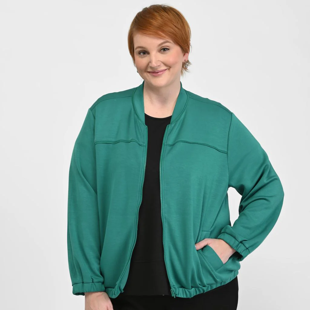 Relaxed Restyled Zip Front Bomber Jacket - Image 5
