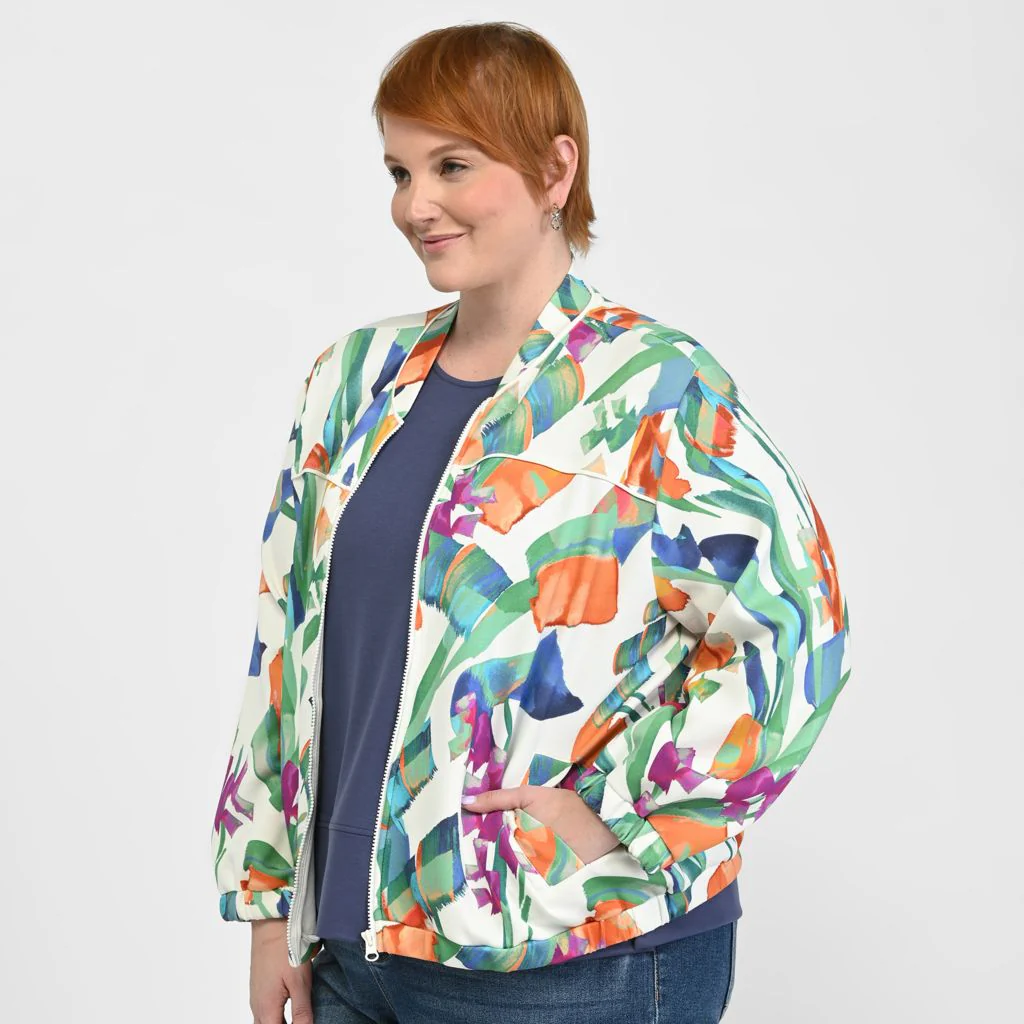 Relaxed Restyled Zip Front Bomber Jacket - Image 8