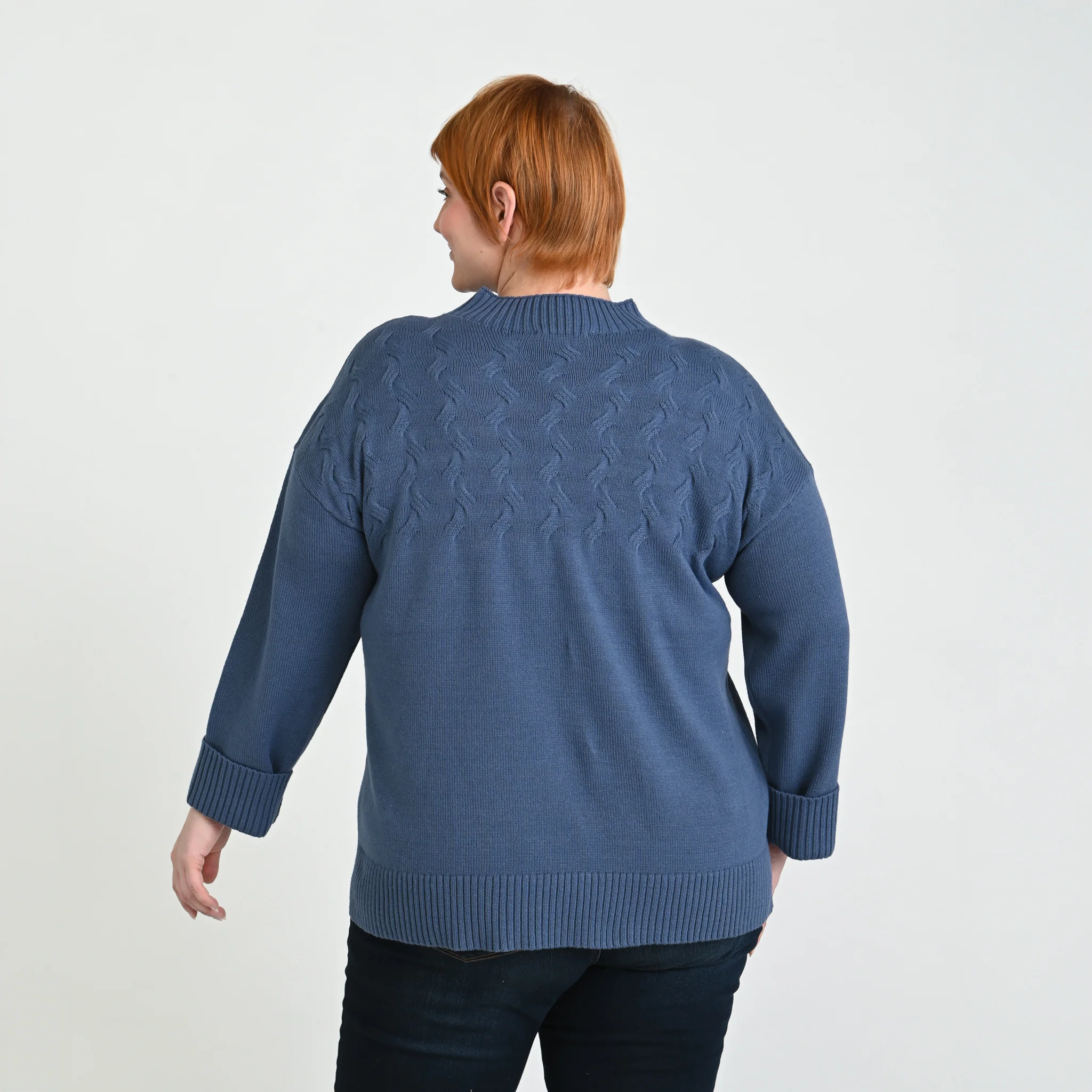 Ribbed Mock Neck Sweater - Image 12