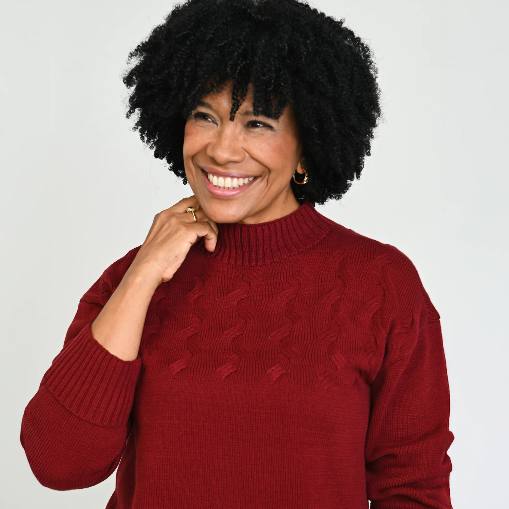 Ribbed Mock Neck Sweater - Image 8