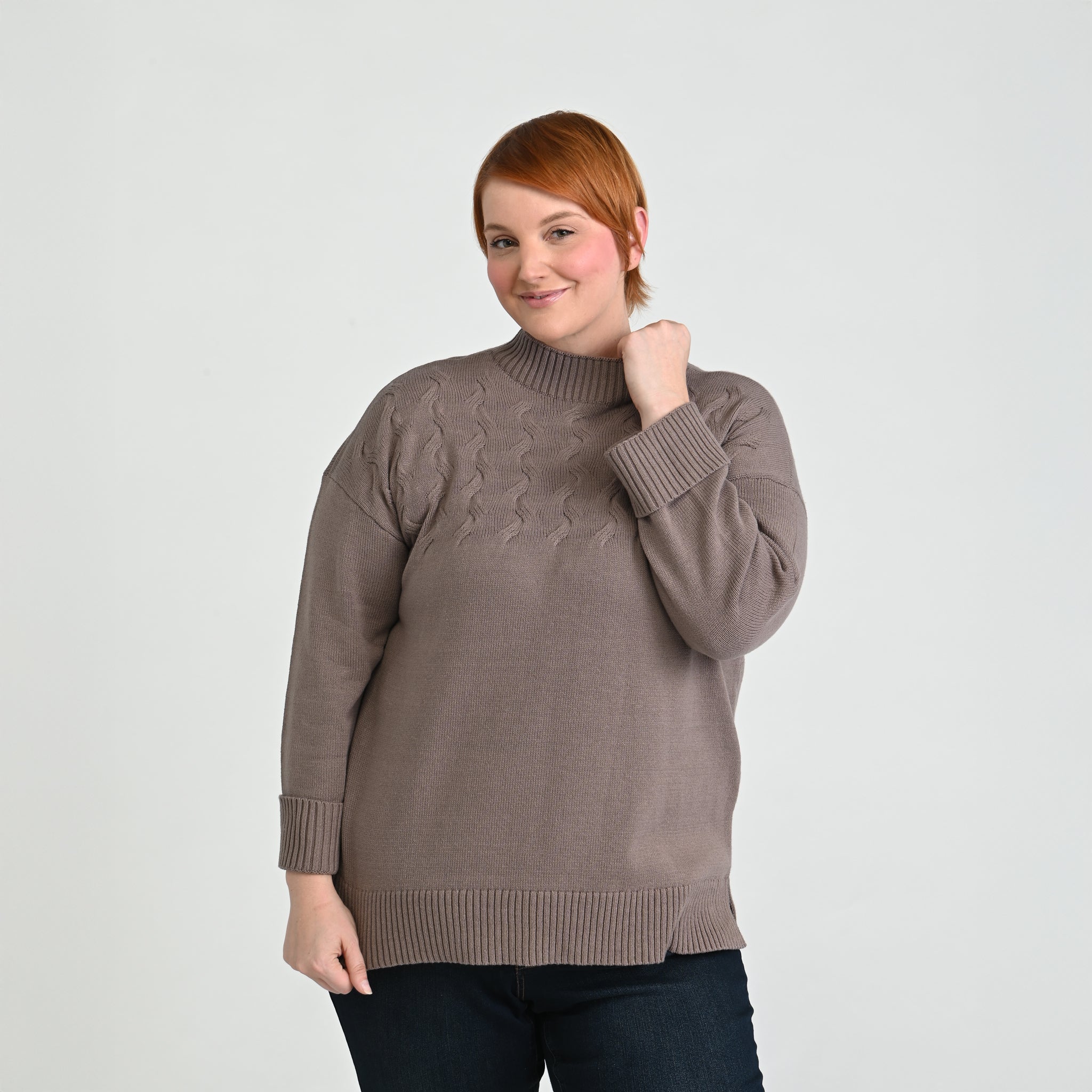 Ribbed Mock Neck Sweater - Image 9