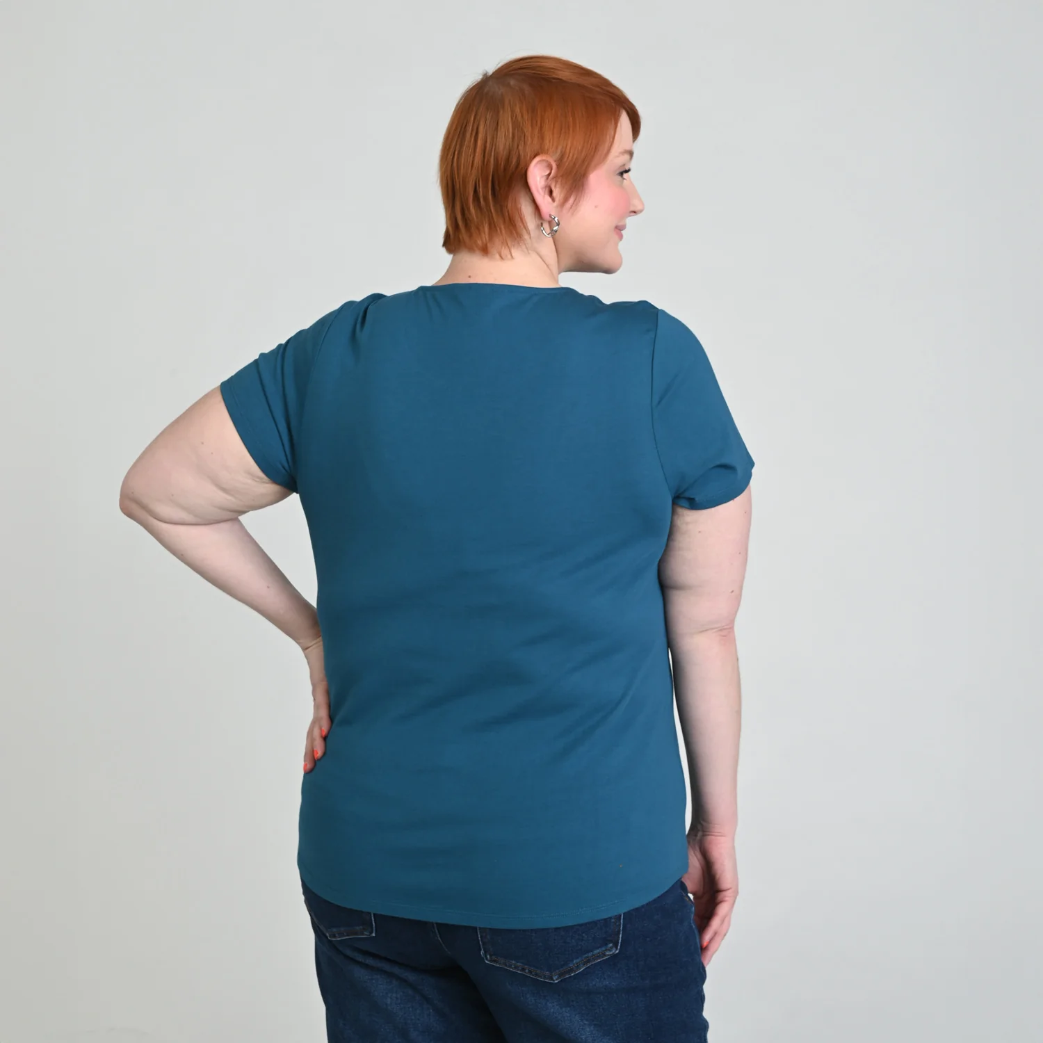 Sequined Palm Scoop Neck Tee - Image 7