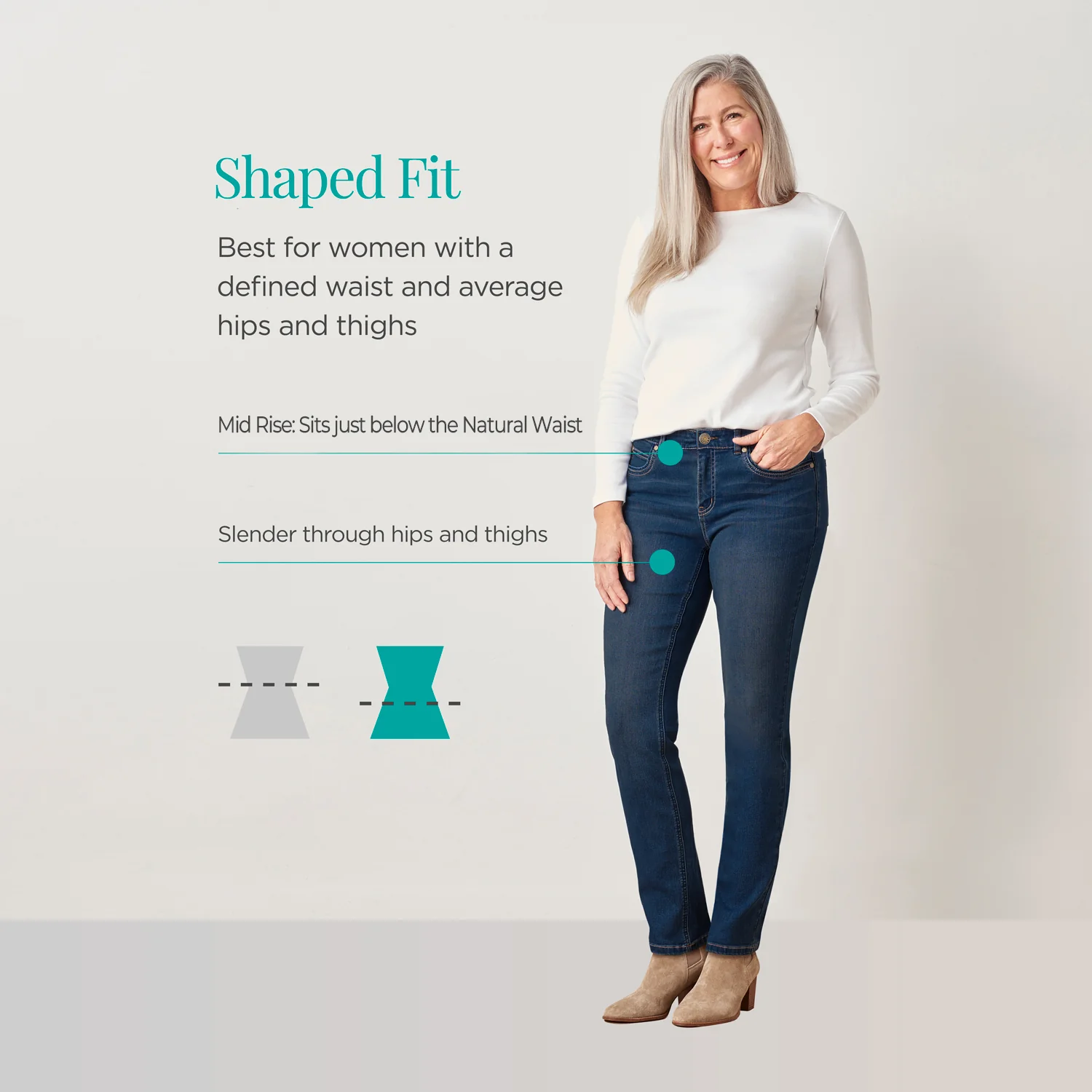 Signature Slimming Shaped Fit Tapered Leg Jean - Black - Image 4
