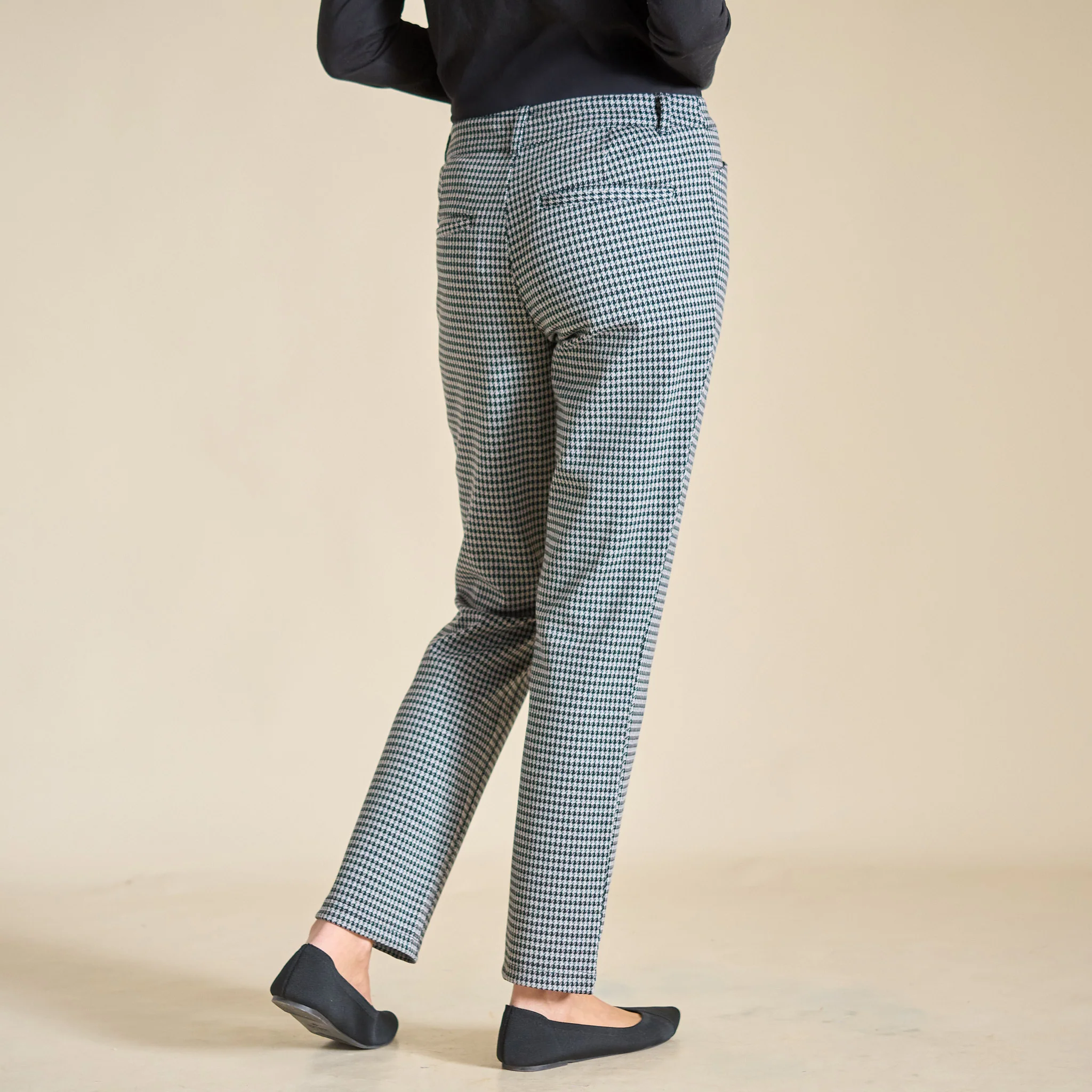 Signature Slimming Herringbone Ponte Pant - Image 3