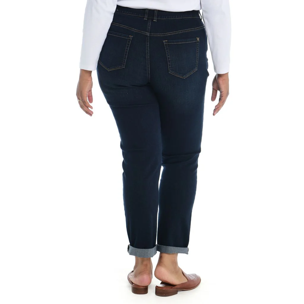 Signature Slimming Shaped Fit Tapered Leg Jean - Dark Stonewash - Image 6