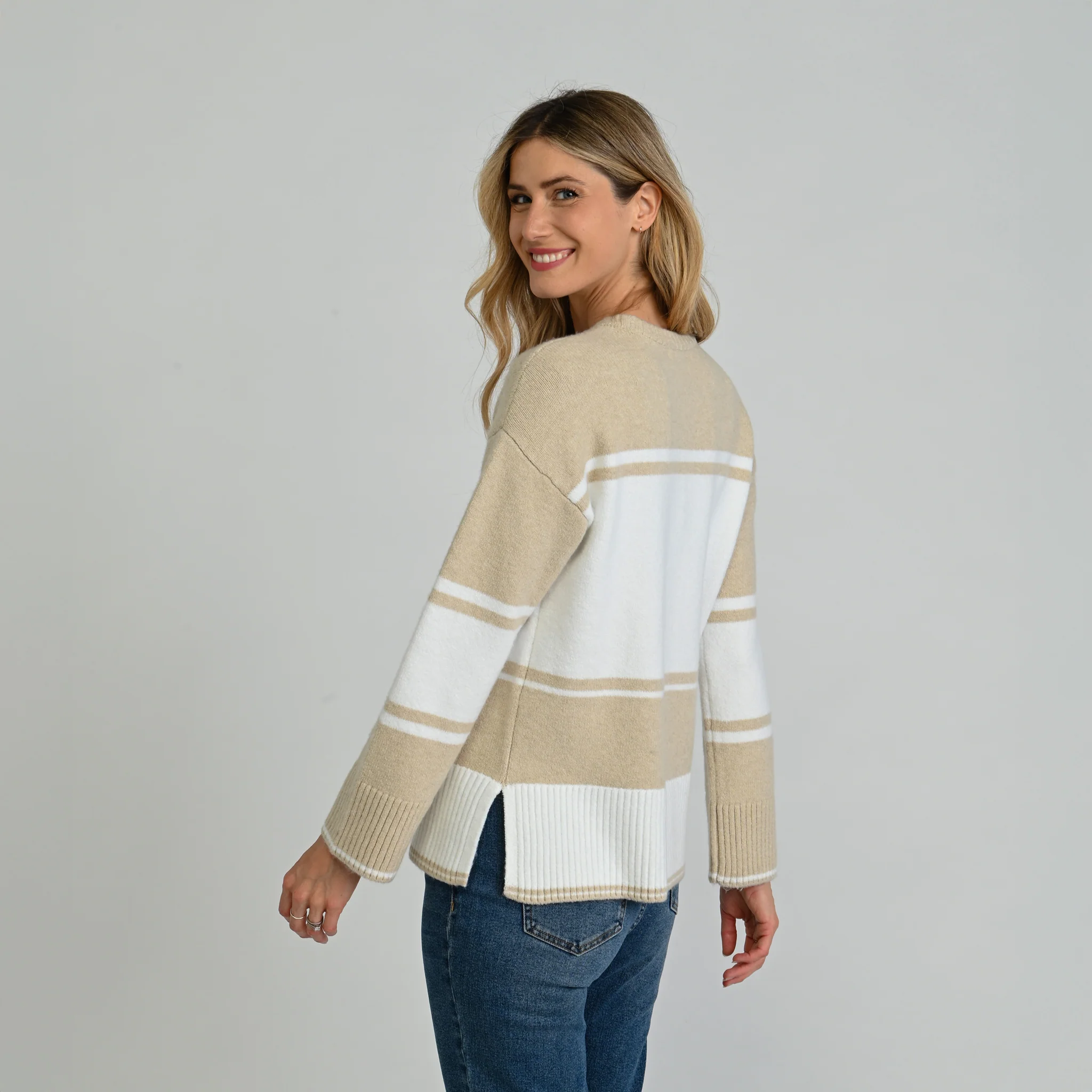 Stripe Crew Neck Sweater - Image 3