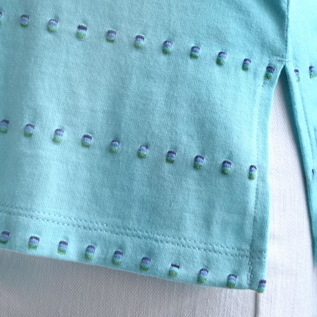 Textured Dot Striped Tie Sleeve Top - Image 8