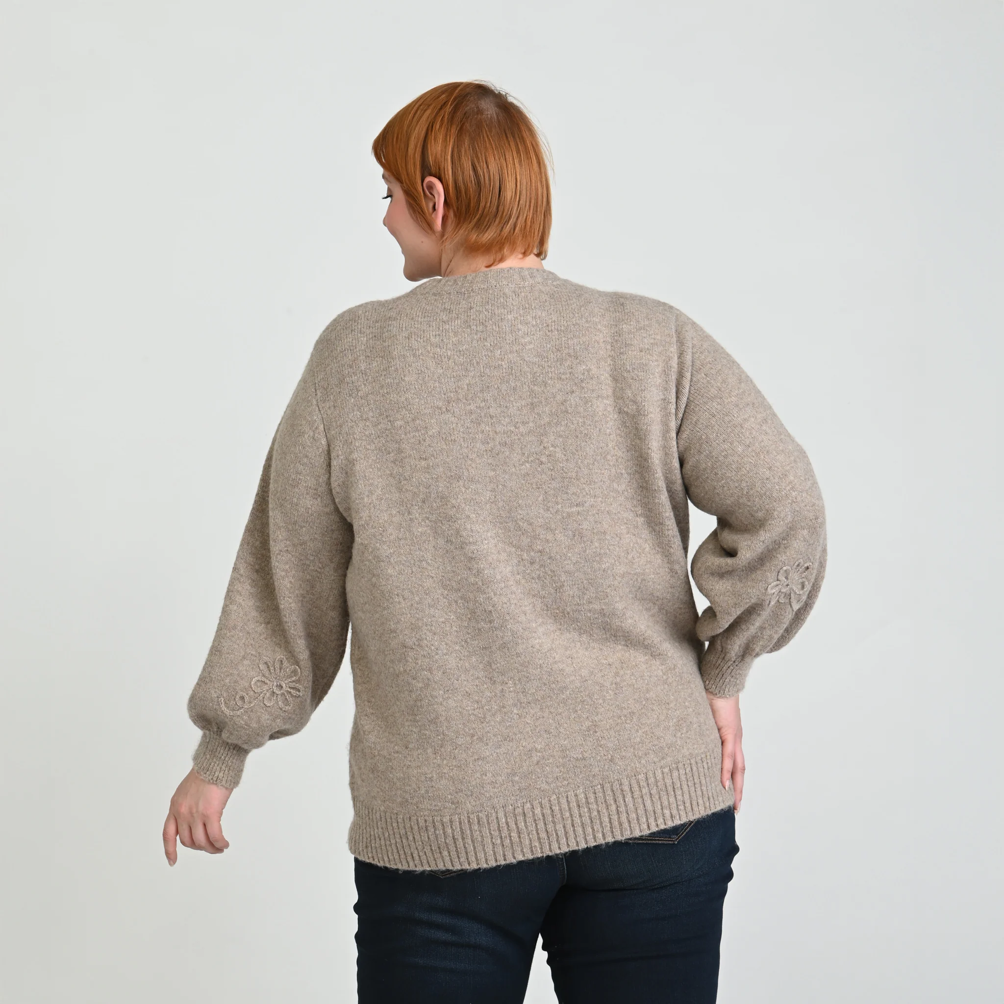 Textured Floral Sweater - Image 9