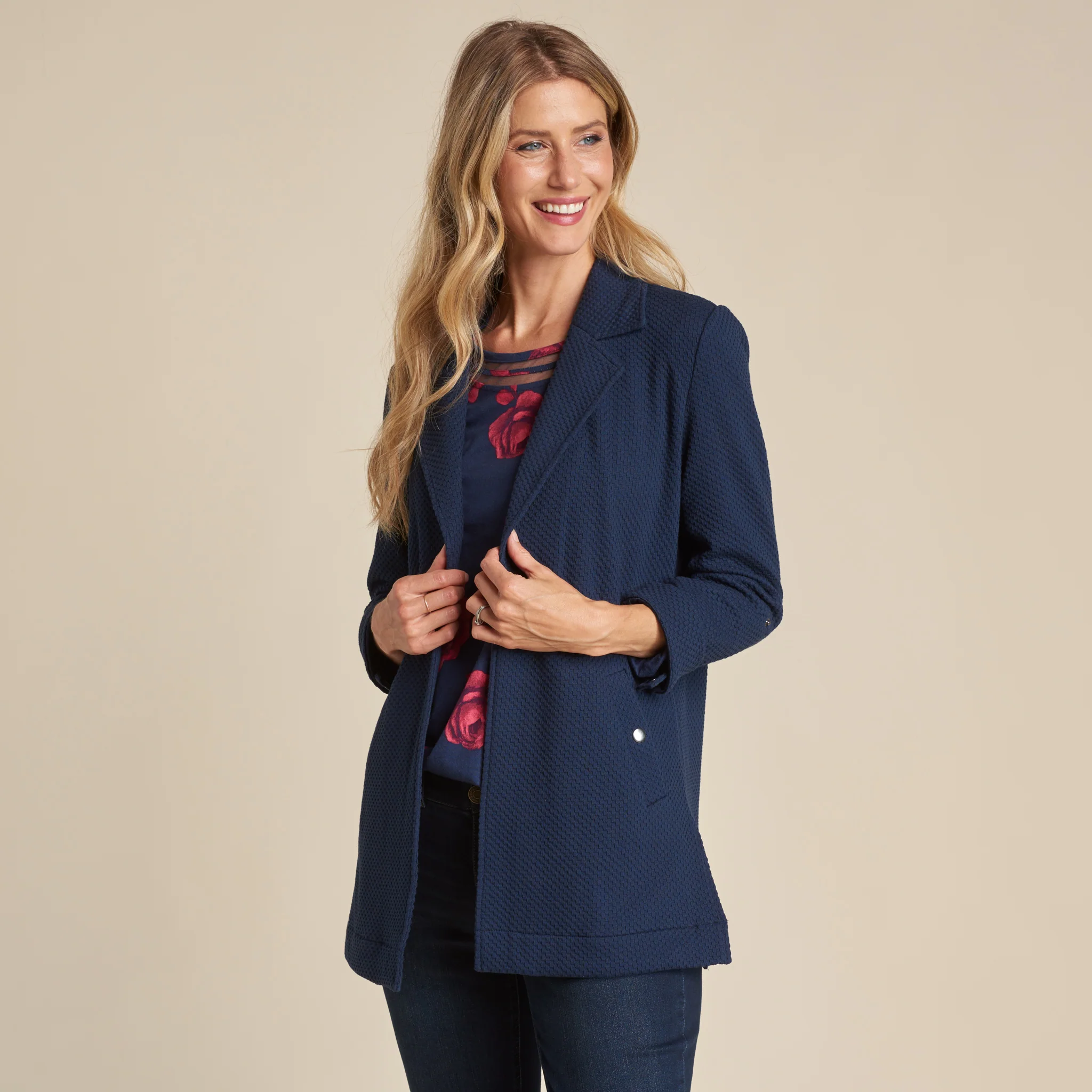 Textured Open Front Shacket - Image 5