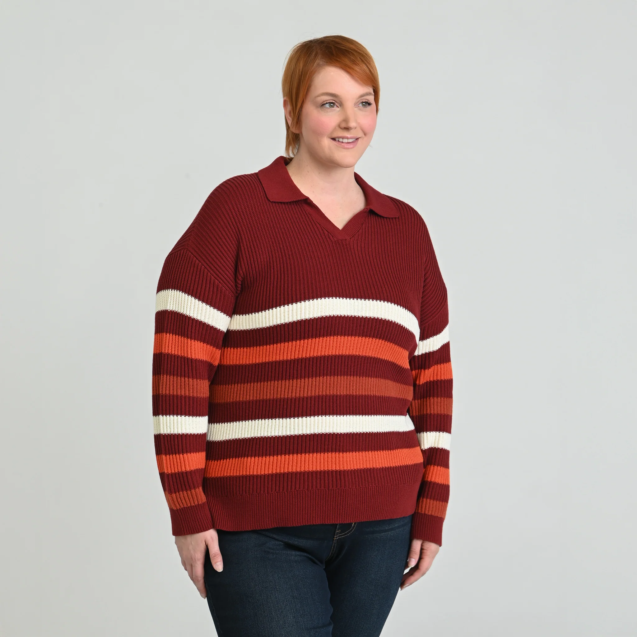 Textured Stitch Striped Sweater - Image 8