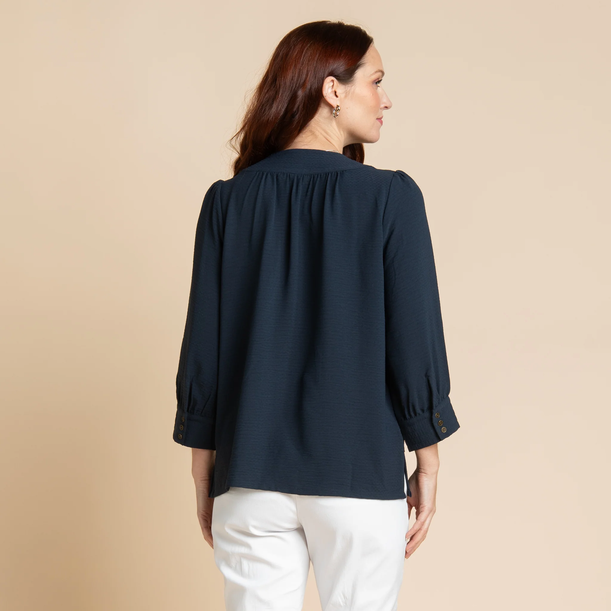 Stitch Detail Square Neck Top - Image 2