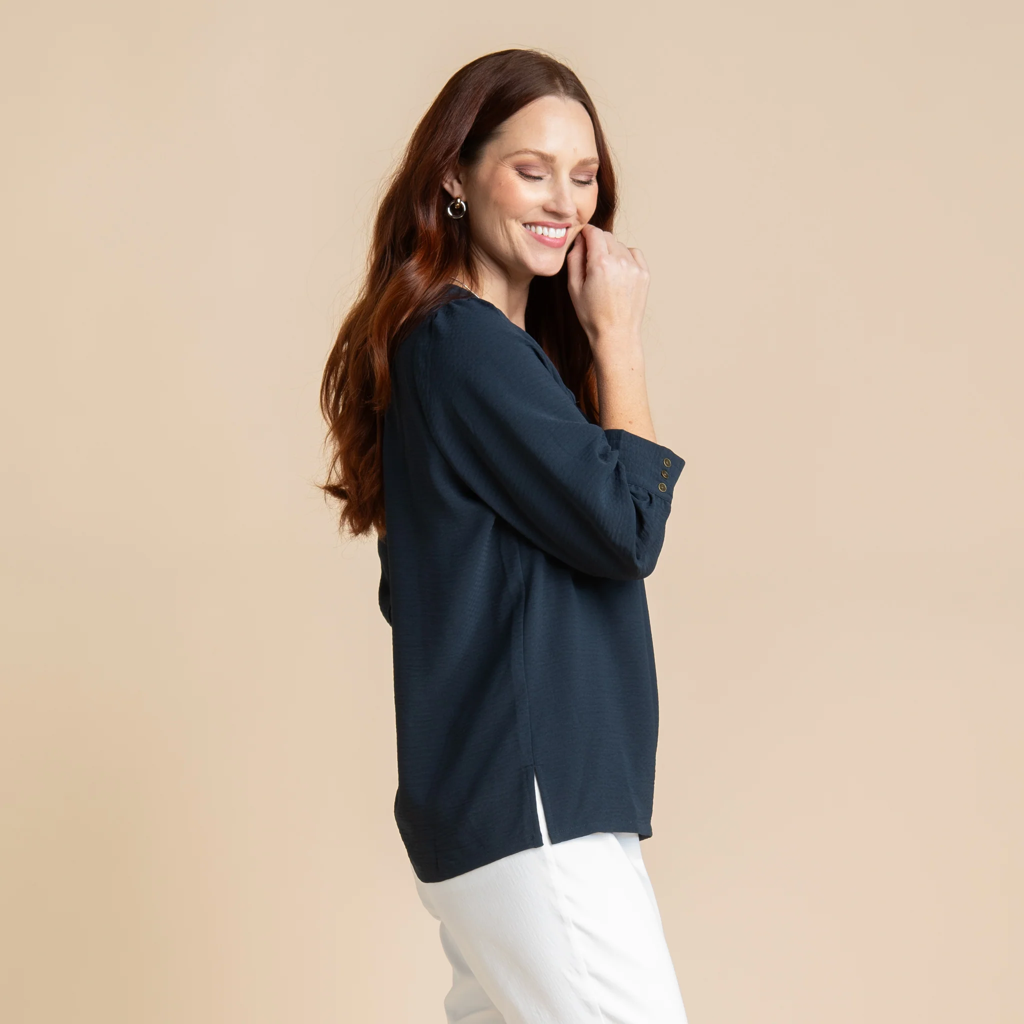 Stitch Detail Square Neck Top - Image 3
